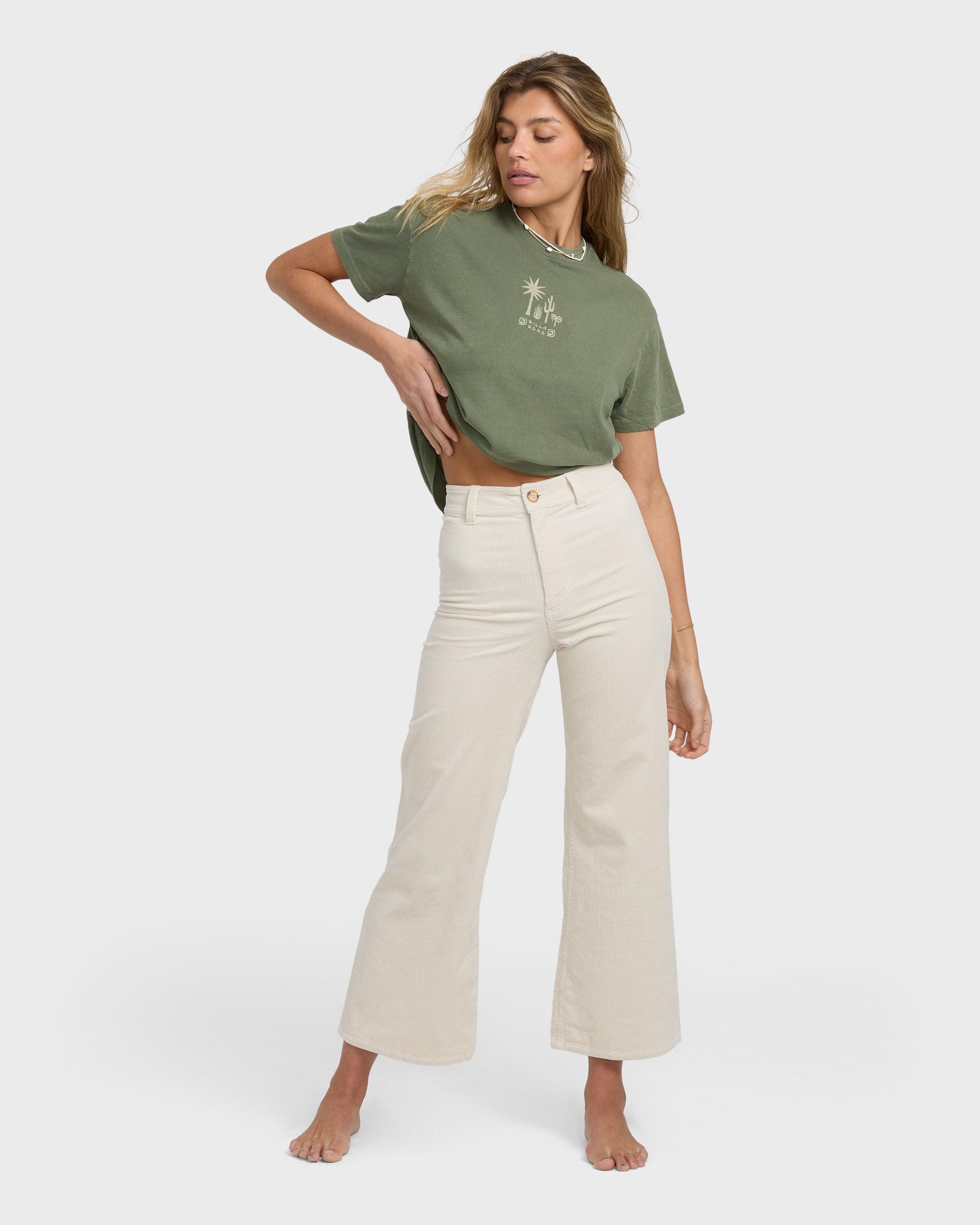 Free Fall High-Waist Cord Pants - Whitecap Female Product Image