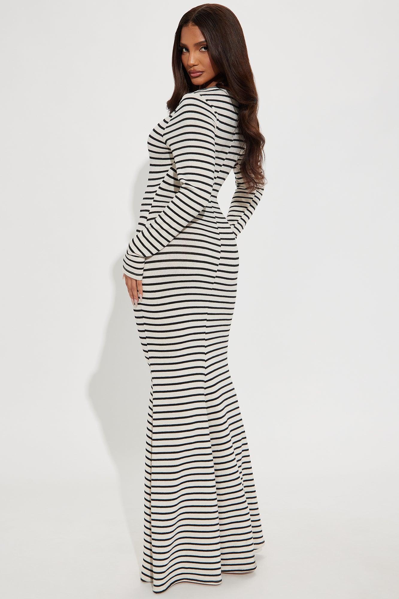 Keaton Sweater Maxi Dress - Ivory/combo Product Image