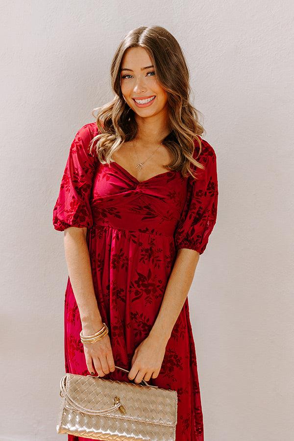 Merlot Muse Velvet Burnout Midi Product Image