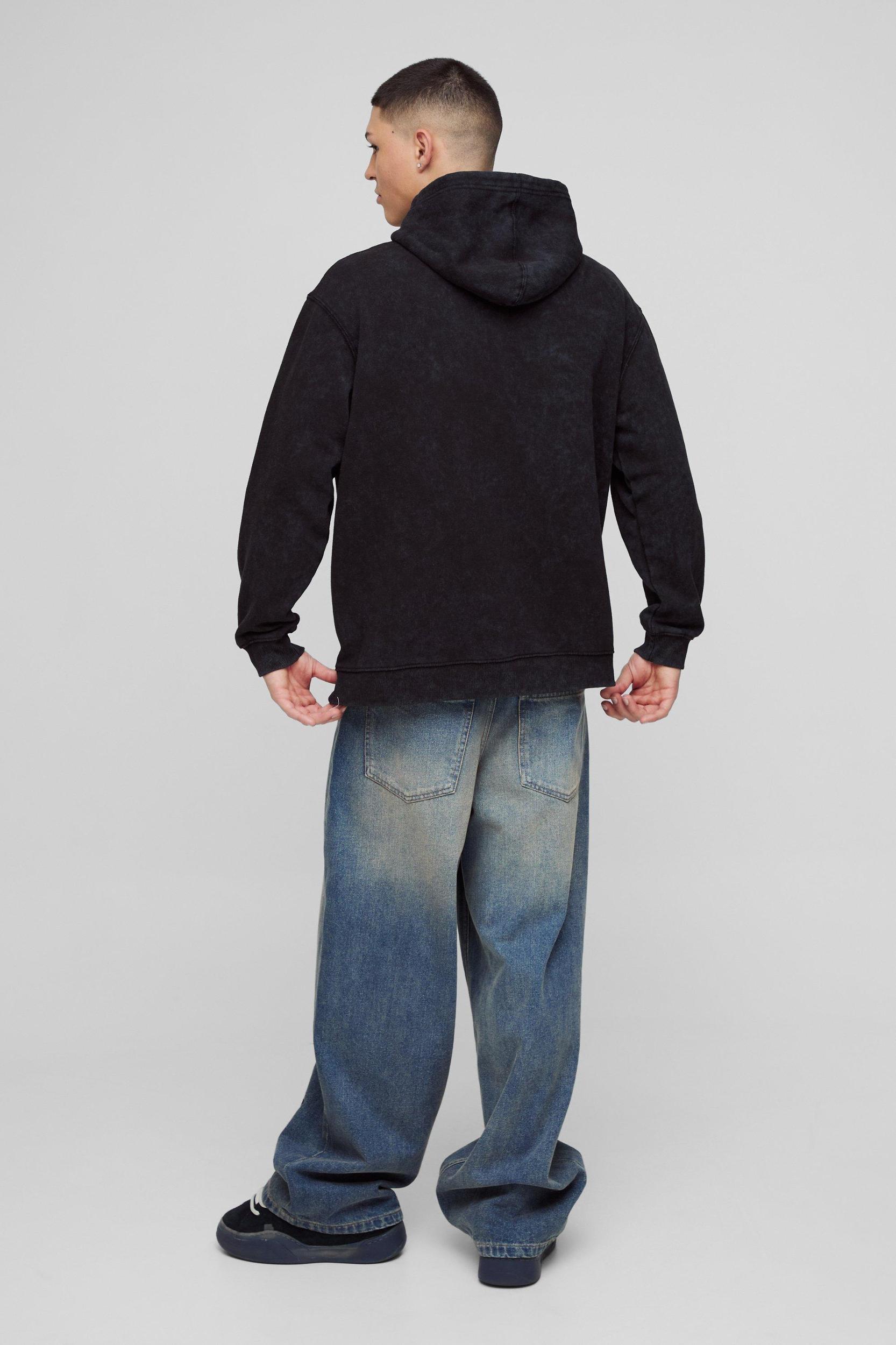 Oversized Official Rhinestone Graphic Hoodie | boohooMAN USA Product Image