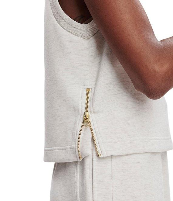 Varley Shea Crew Neck Sleeveless Double Soft Cropped Tank Product Image