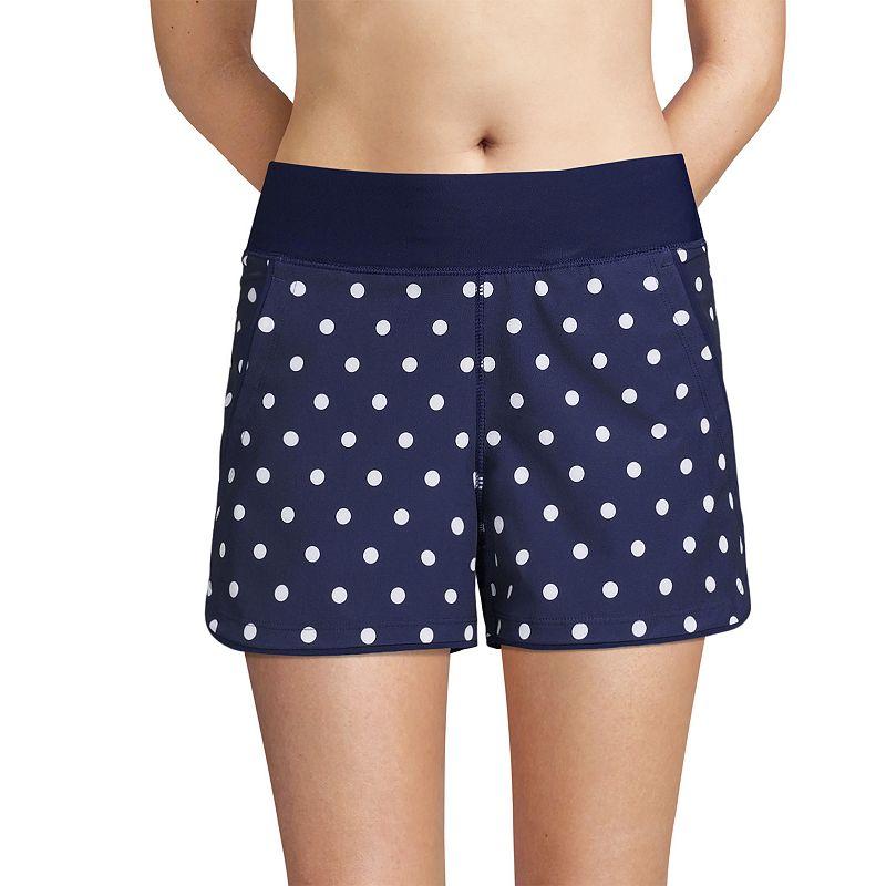 Women's Lands' End 3" Quick Dry Swim Shorts With Panty, Size: 4, Electric Blue Swirl Product Image