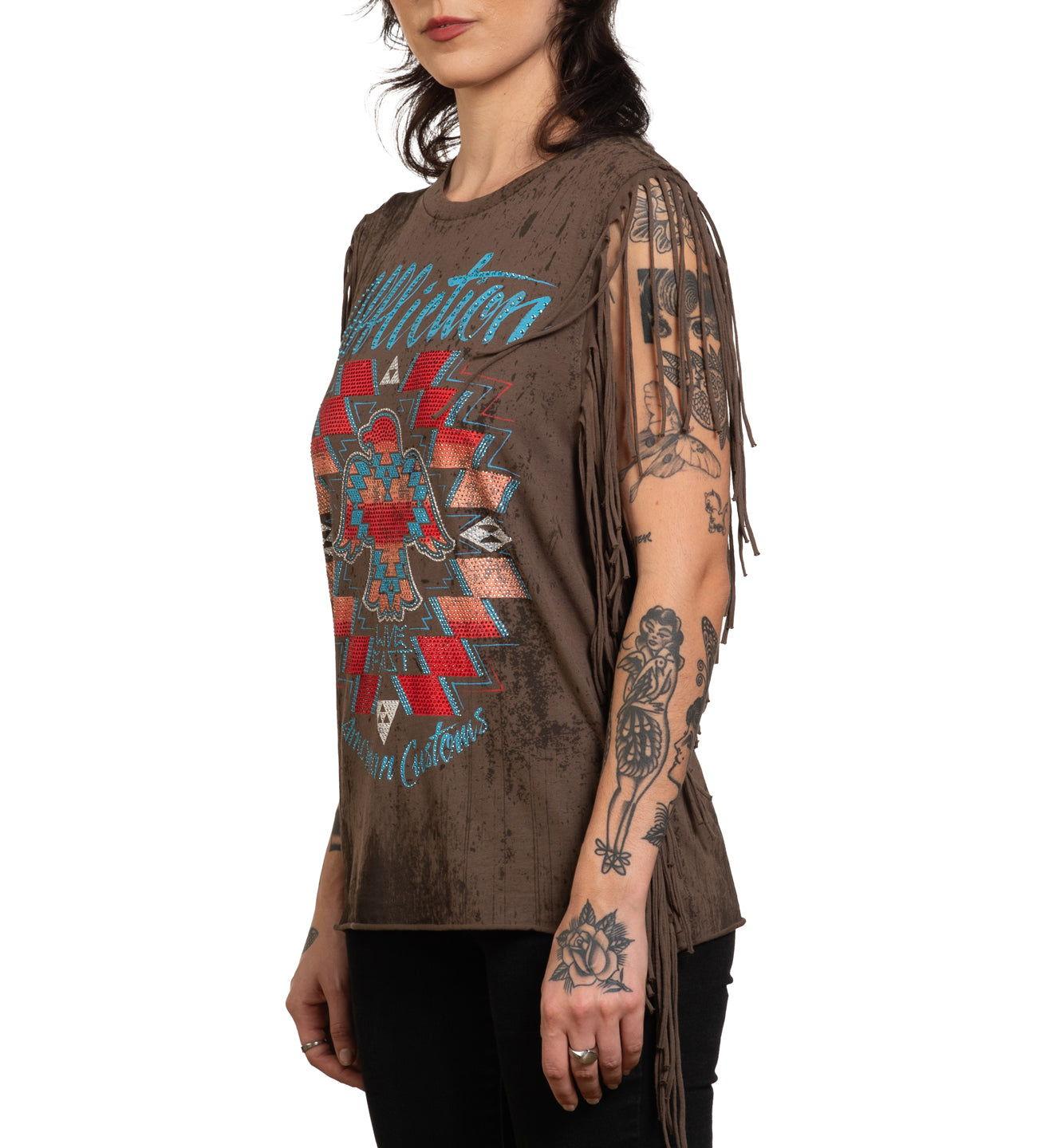 Ac Shaman Fringe Muscle Tee Female Product Image