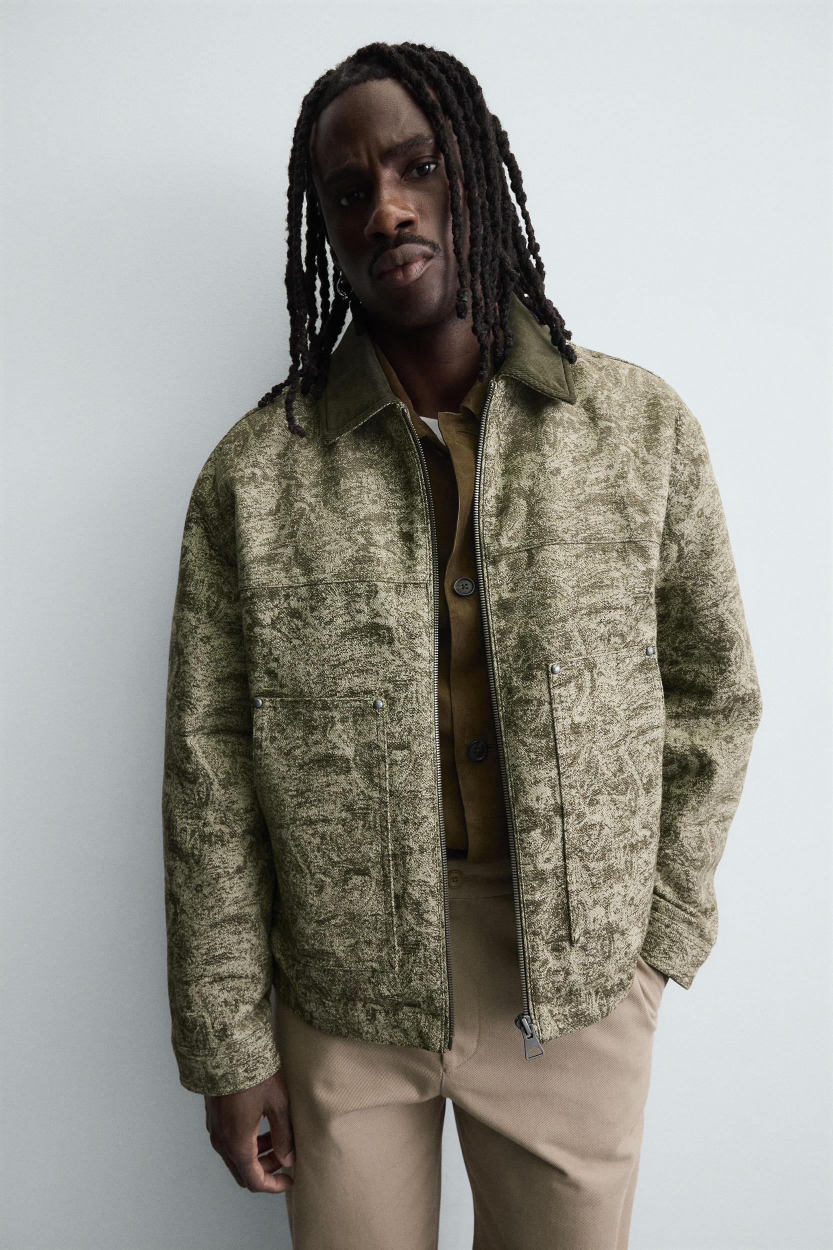 ABSTRACT JACQUARD QUILTED JACKET Product Image