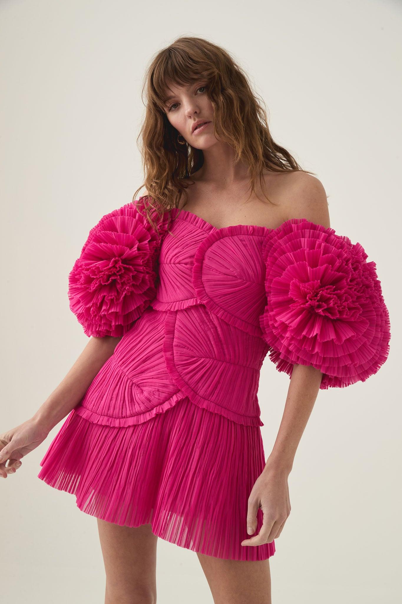 Crystallise Pleated Mini Dress Product Image