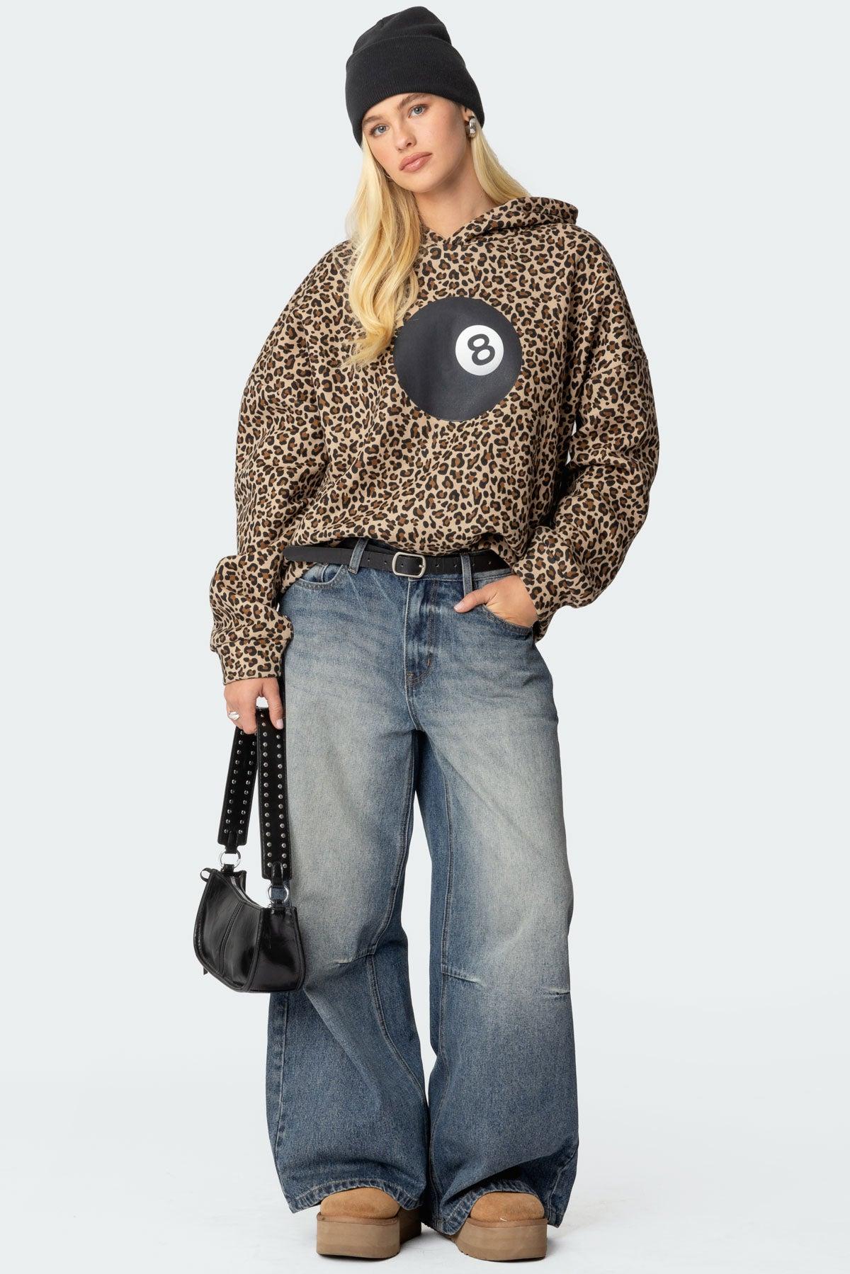 Leopard Magic 8 Oversized Hoodie Product Image