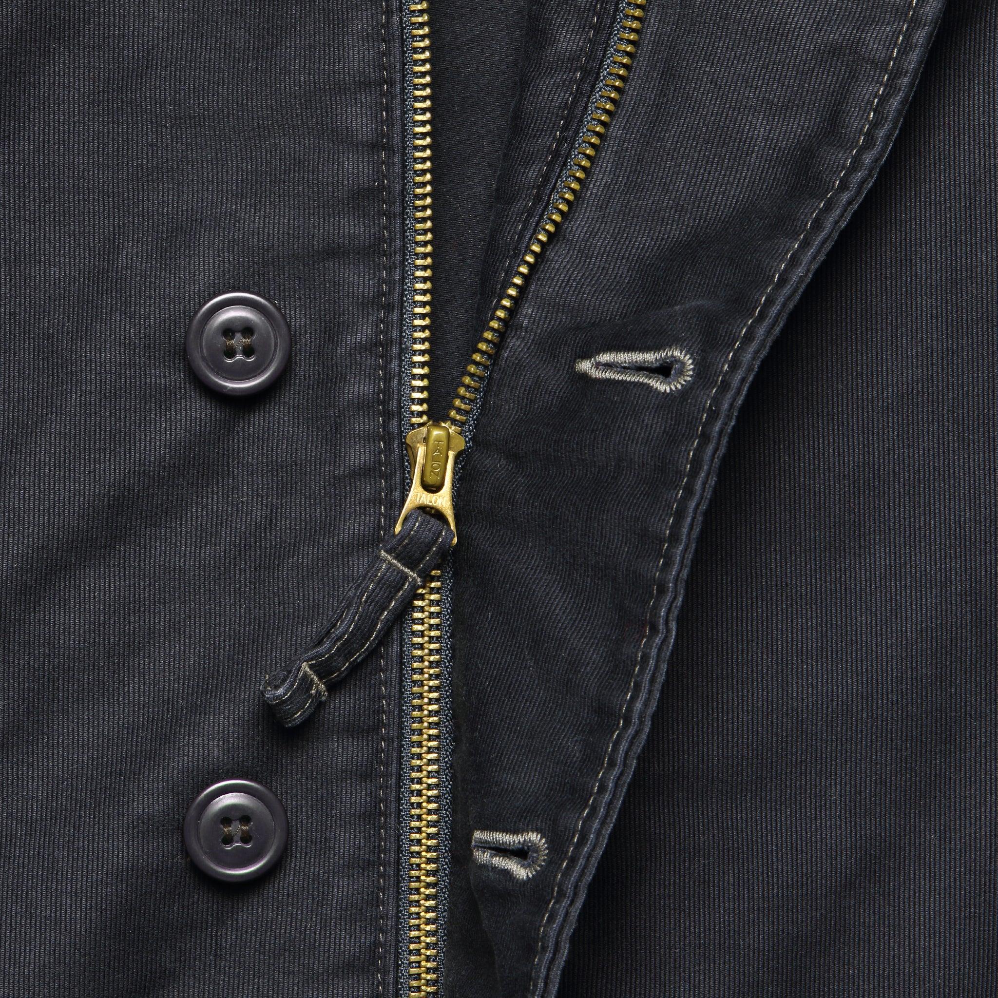 Corduroy Collar Deck Jacket - Navy Product Image