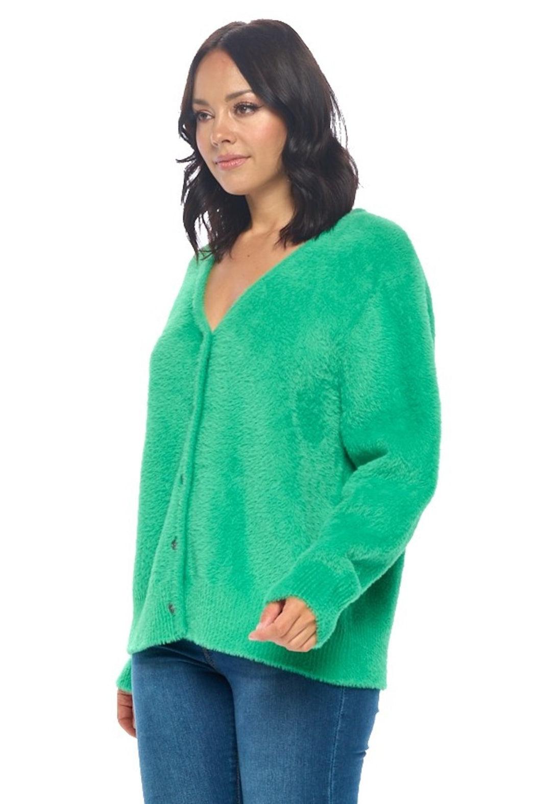 Open Front Fuzzy Sweater Product Image
