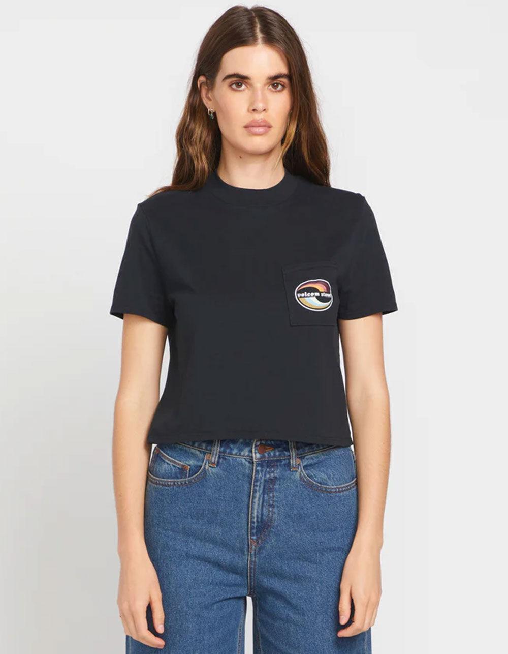 VOLCOM Pocket Dial Womens Pocket Tee - BLACK Product Image