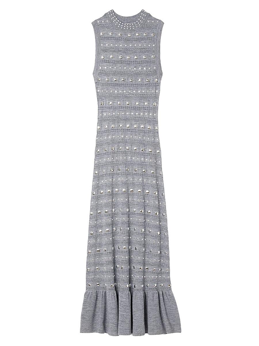 Womens Knit Maxi Dress with Studs Product Image