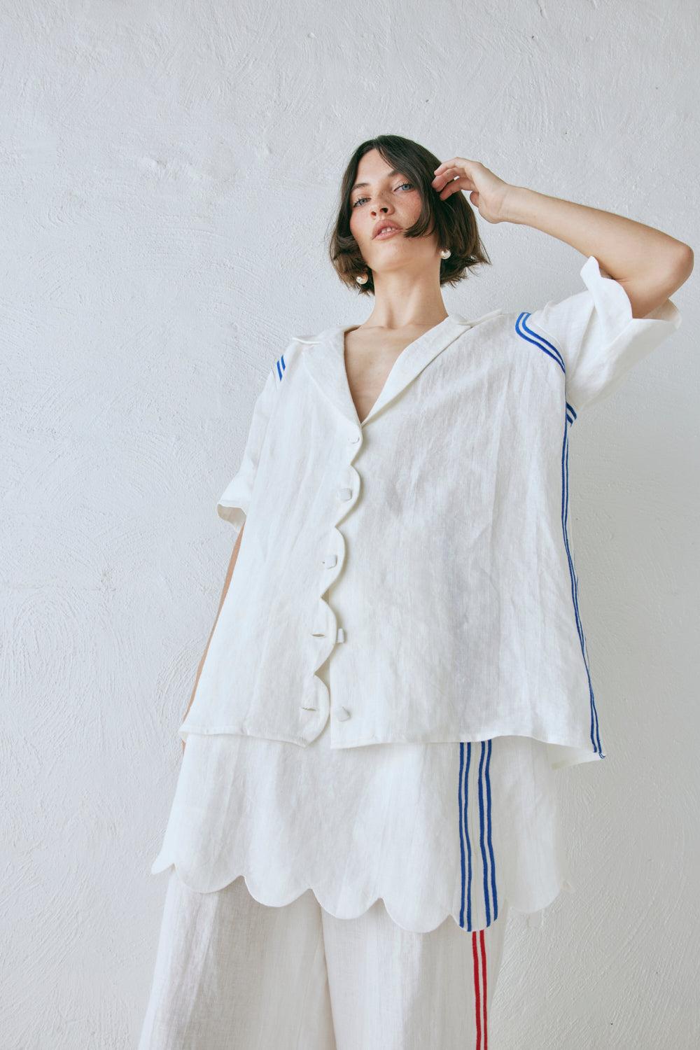 Nature of Art Linen Mini Skirt Vienna Product Image