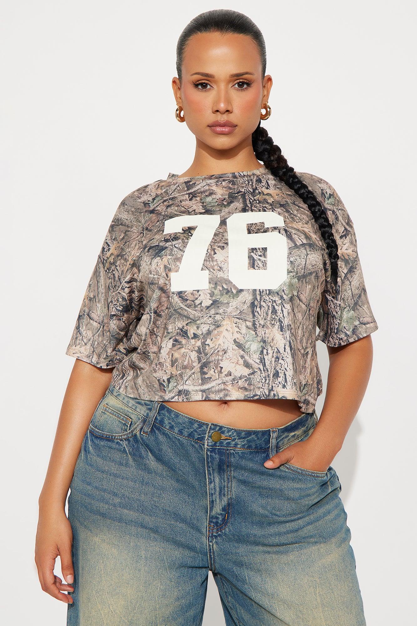 76 Camo Cropped Tee - Camouflage Female Product Image