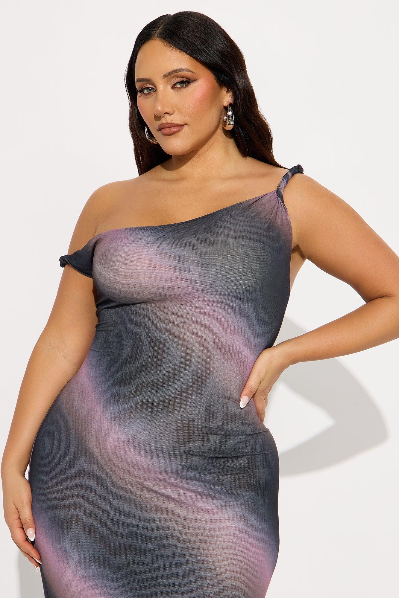 Sybil Mesh Maxi Dress - Purple/combo Female Product Image