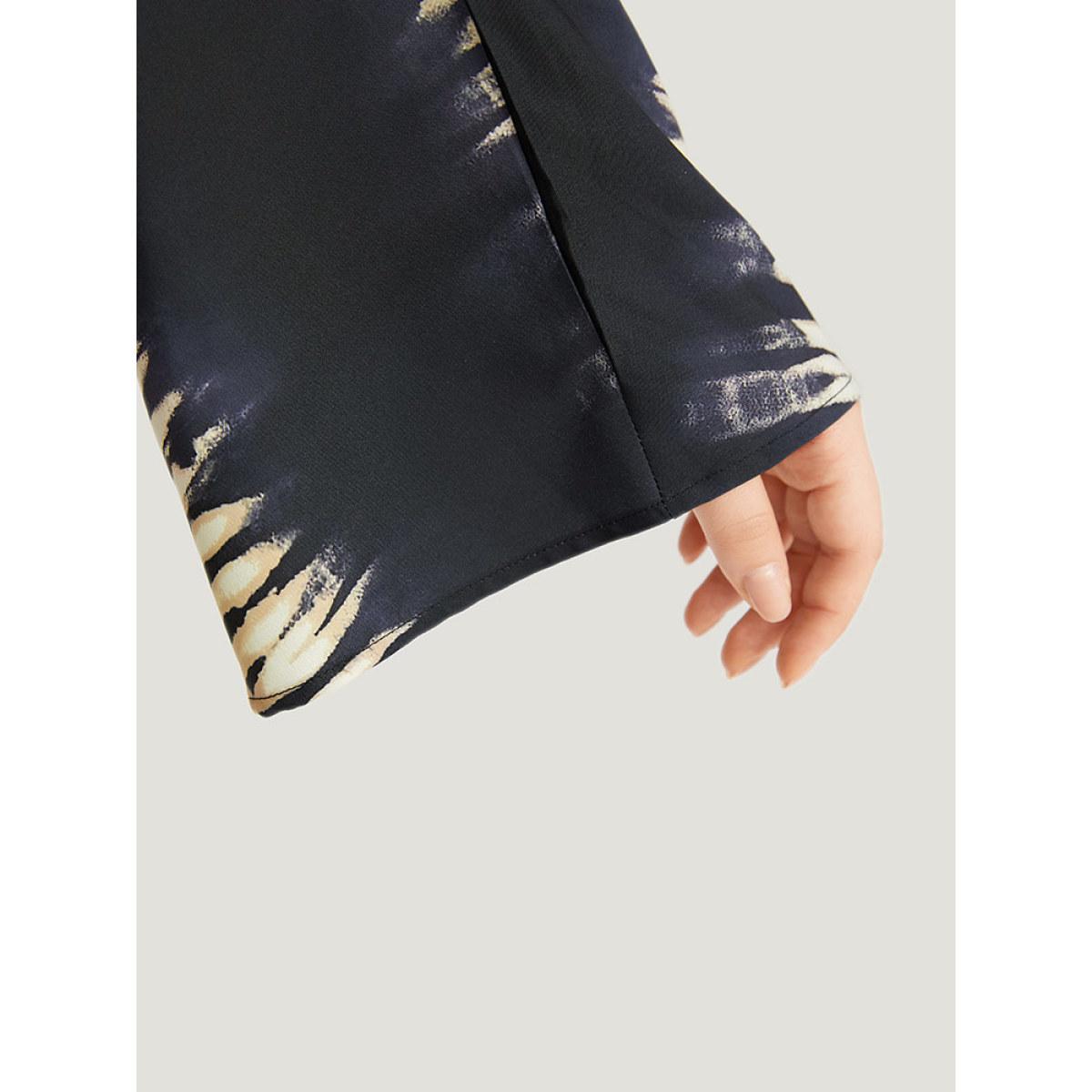 Plus Size Halloween Tie Dye Print Open Front Kimono Women Champagne Casual Printed Dailywear Kimonos BloomChic 14-16/1X Product Image