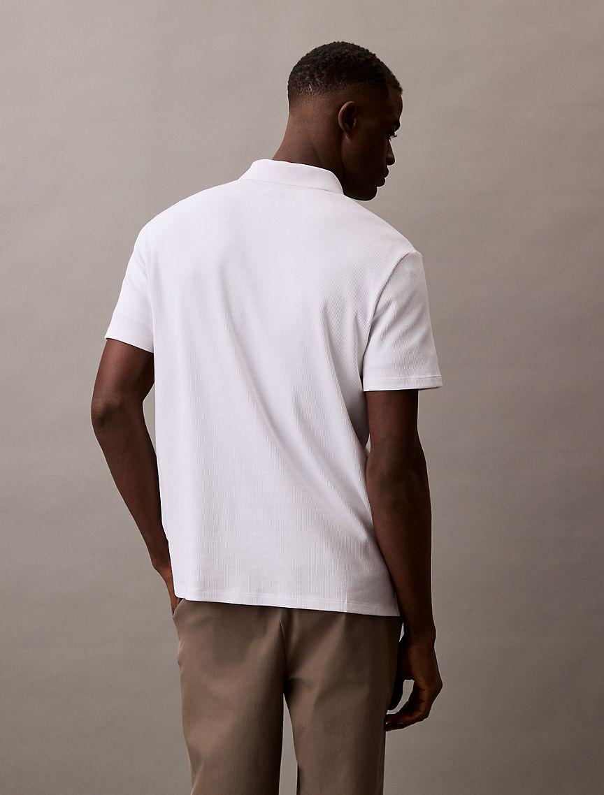 Stretch Fine Rib Polo Shirt Product Image