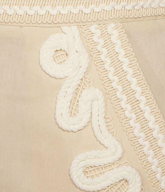 Antonio Melani Coordinating Cameron Embroidered Linen Blend Wide Leg Pants Product Image