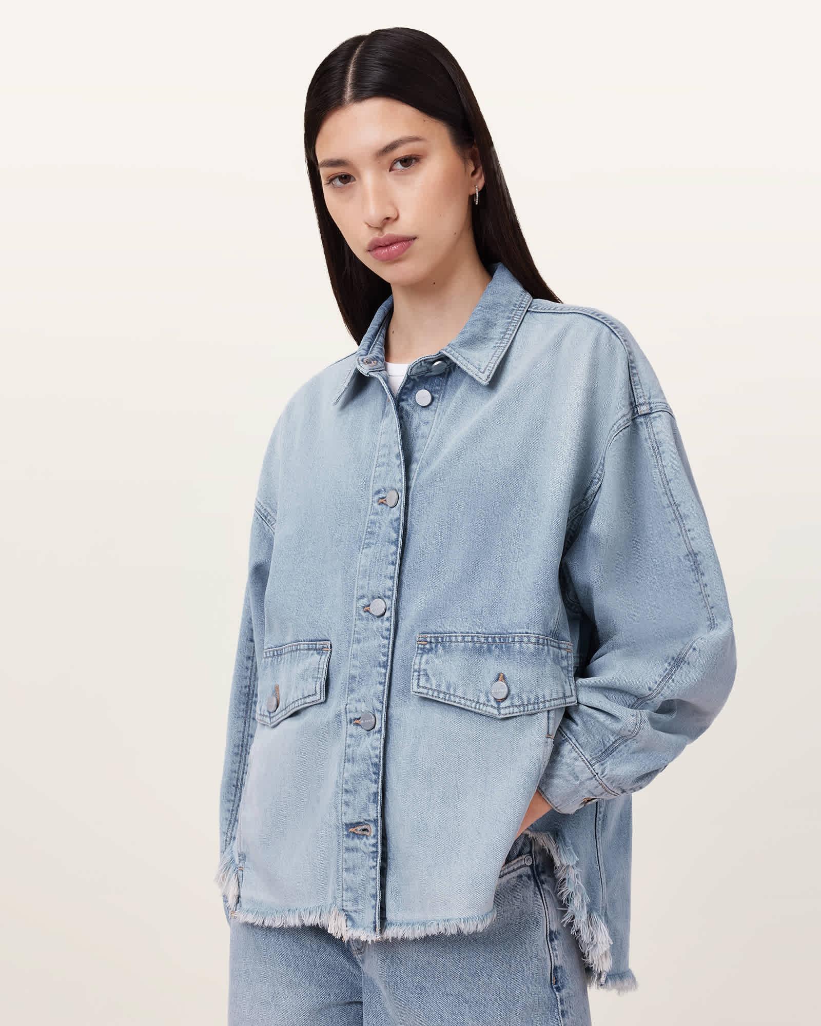 Hettie Oversized Denim Shacket Product Image