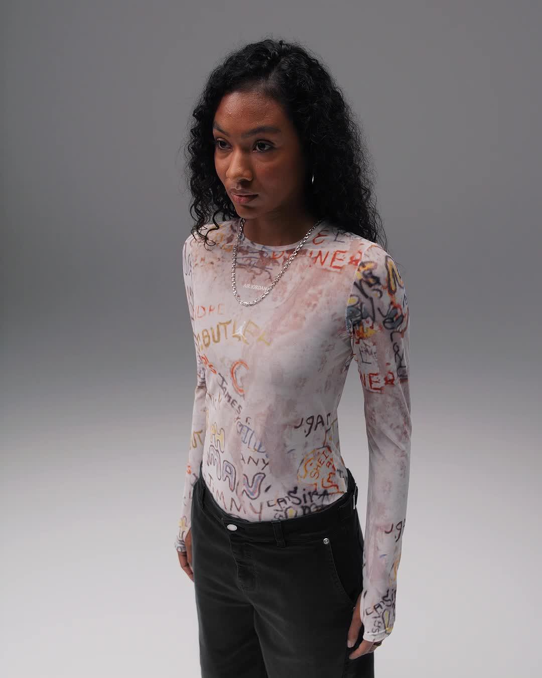 Womens Jordan Flight 91 Wide-Leg Baggy Pants | HQ9193-010 Product Image