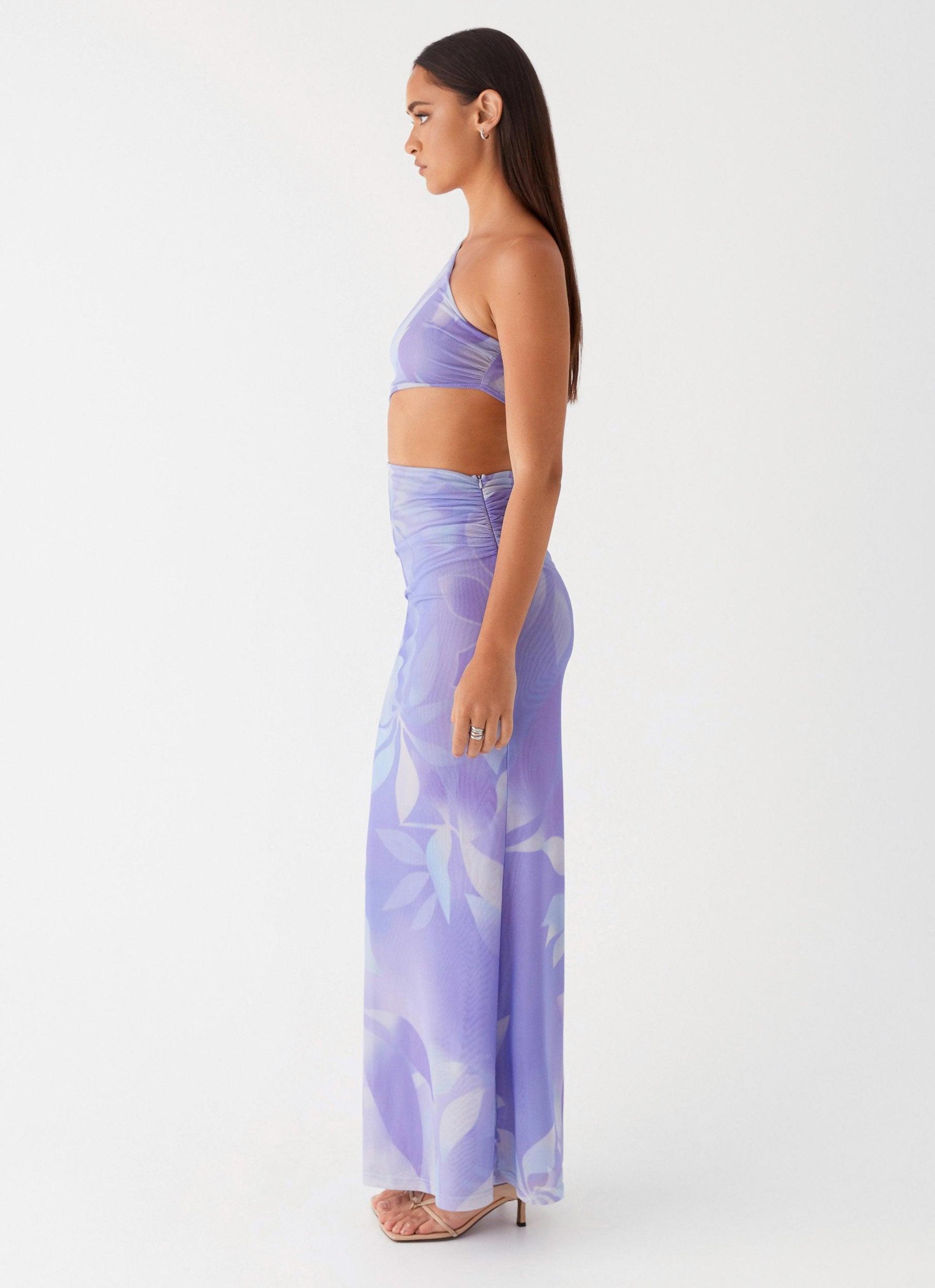 Shadows In The Sun Mesh Maxi Dress - Purple Rain Product Image