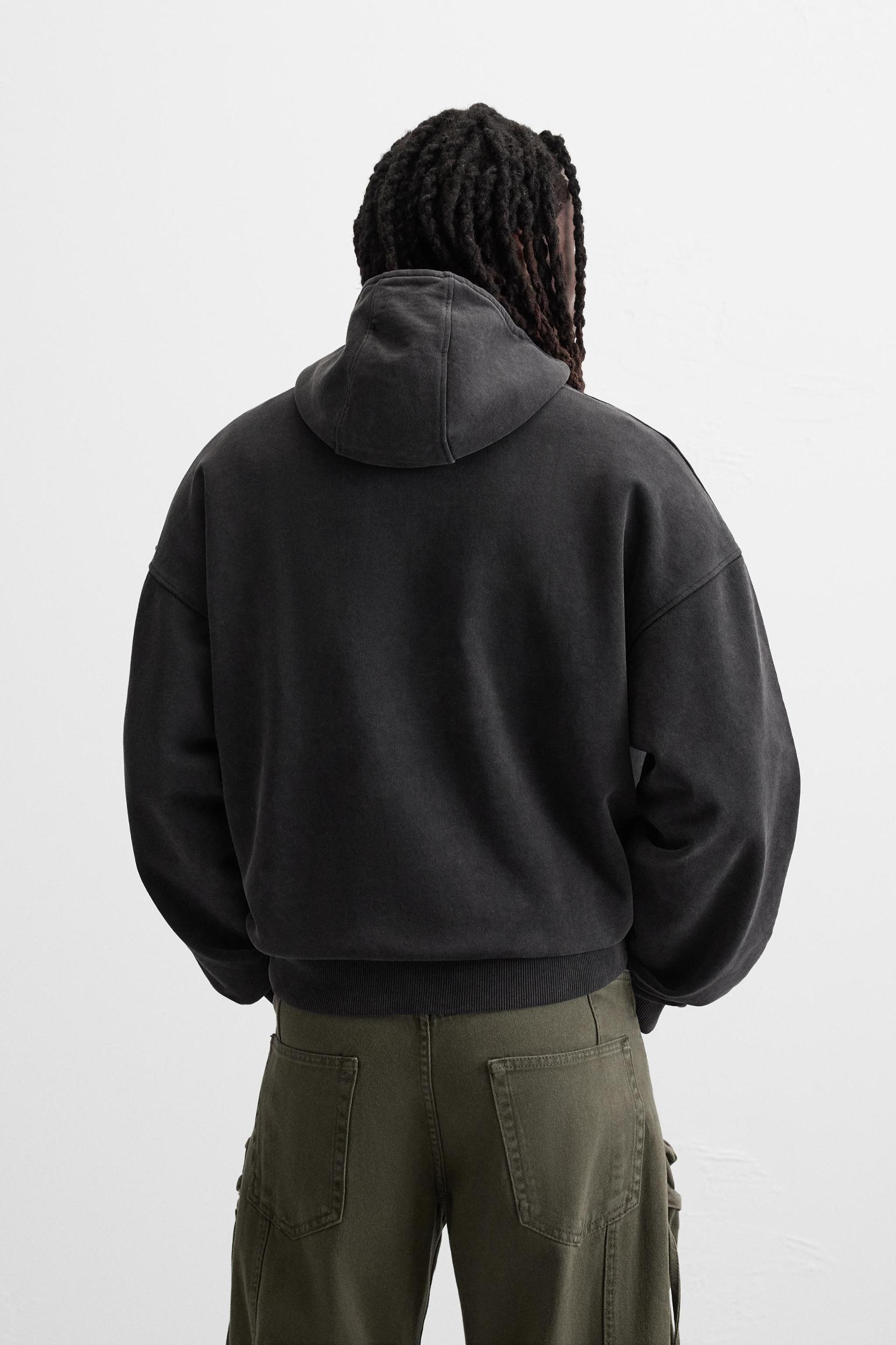 WASHED QUARTER-ZIP HOODIE Product Image