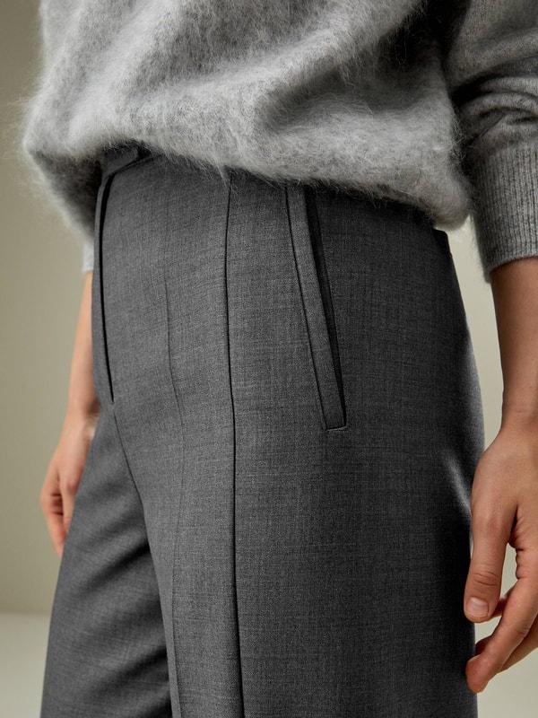 LILYSILK Women'S Wool Slacks - Black Wool Silk Blend - Ultimate Luxury Machine Washable Trousers 16 Product Image