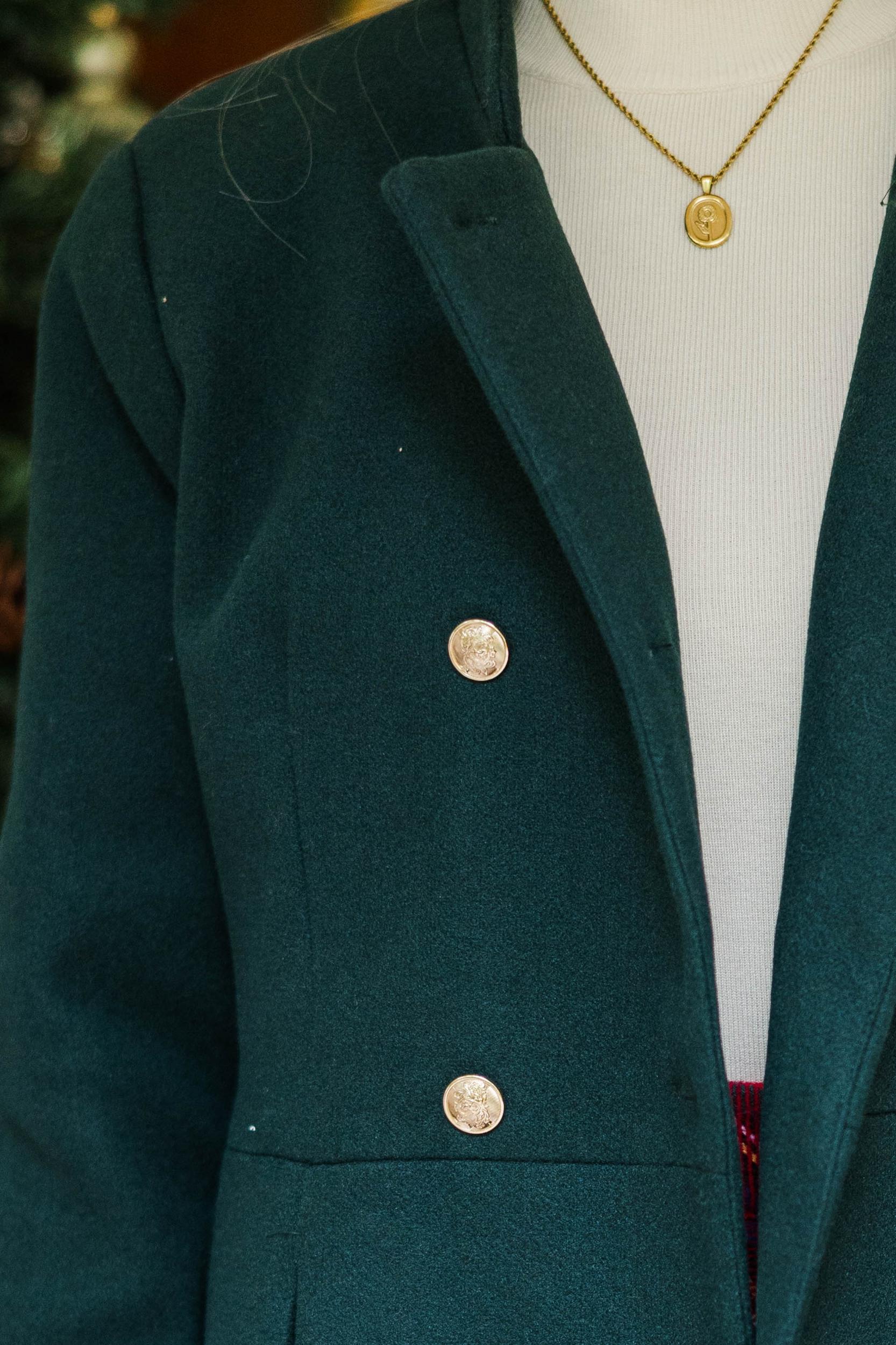 City Streets Hunter Green Coat Female Product Image