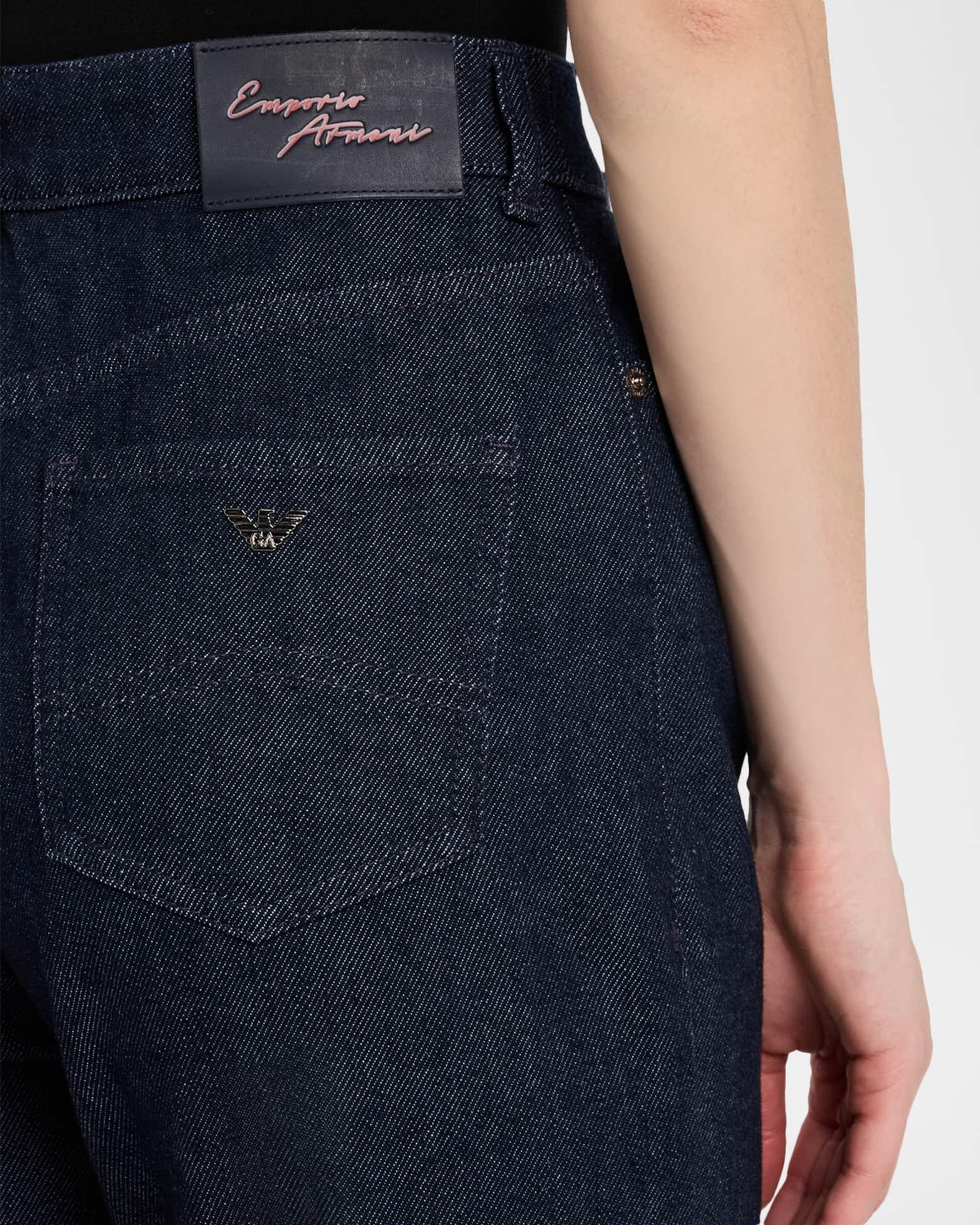 High-Rise Cotton Denim Jeans Product Image