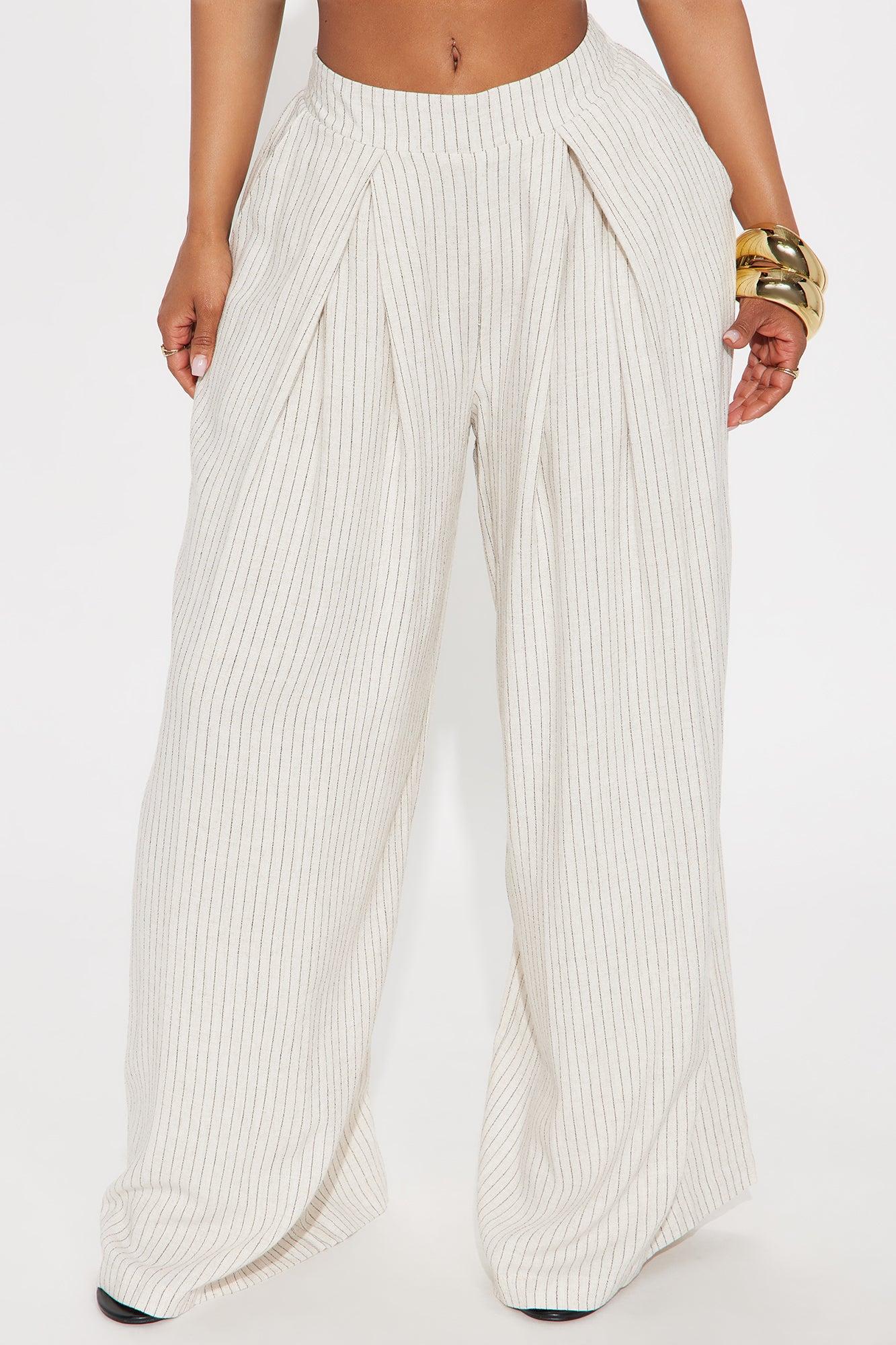 Cruisin'' Linen Wide Leg Pants - Cream/combo Female Product Image