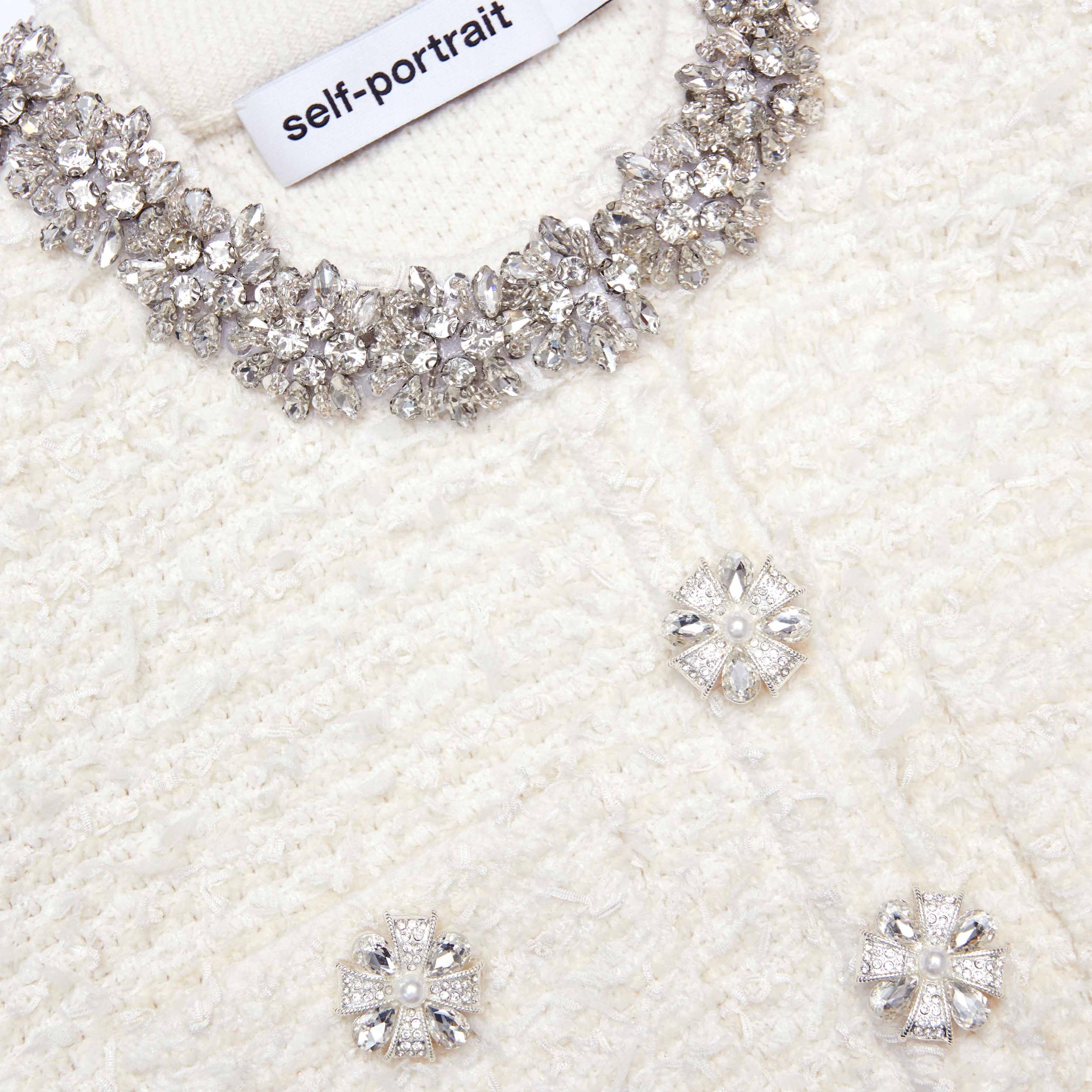 Cream Textured Knit Mini Skirt Product Image