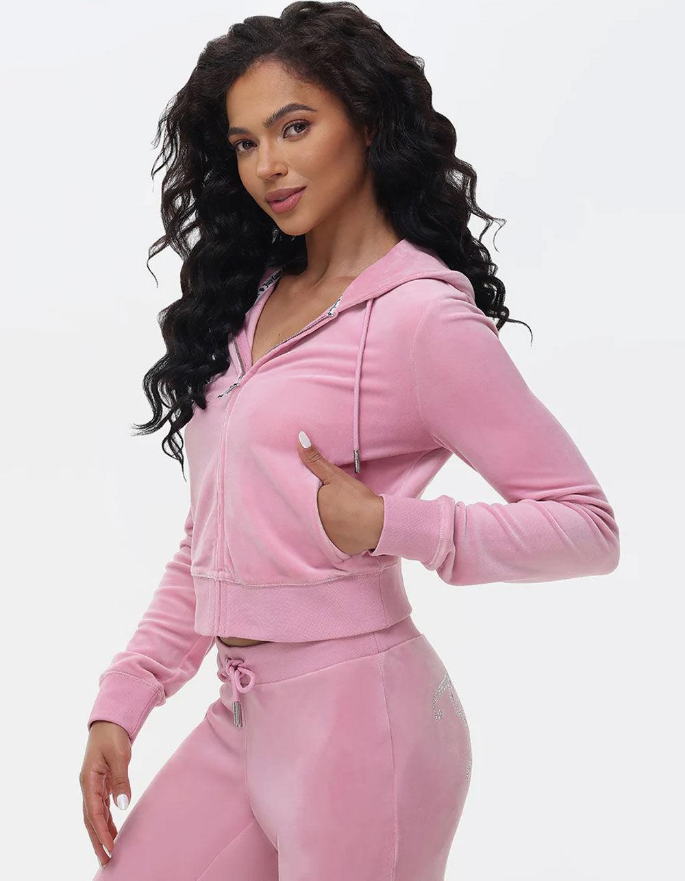 JUICY COUTURE OG Big Bling Womens Hoodie - FUSCHIA Product Image