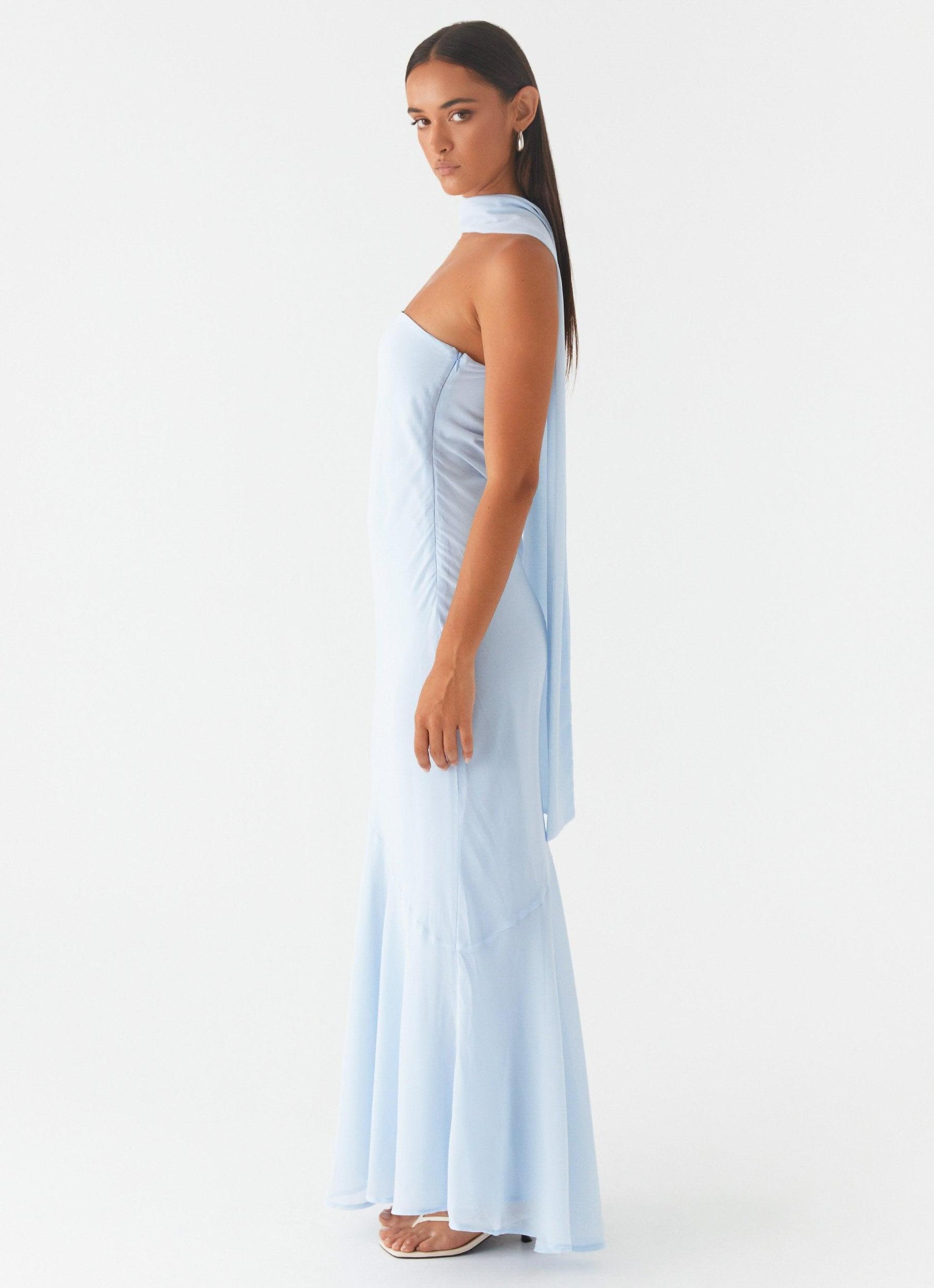 Under The Pagoda Maxi Dress - Blue Product Image