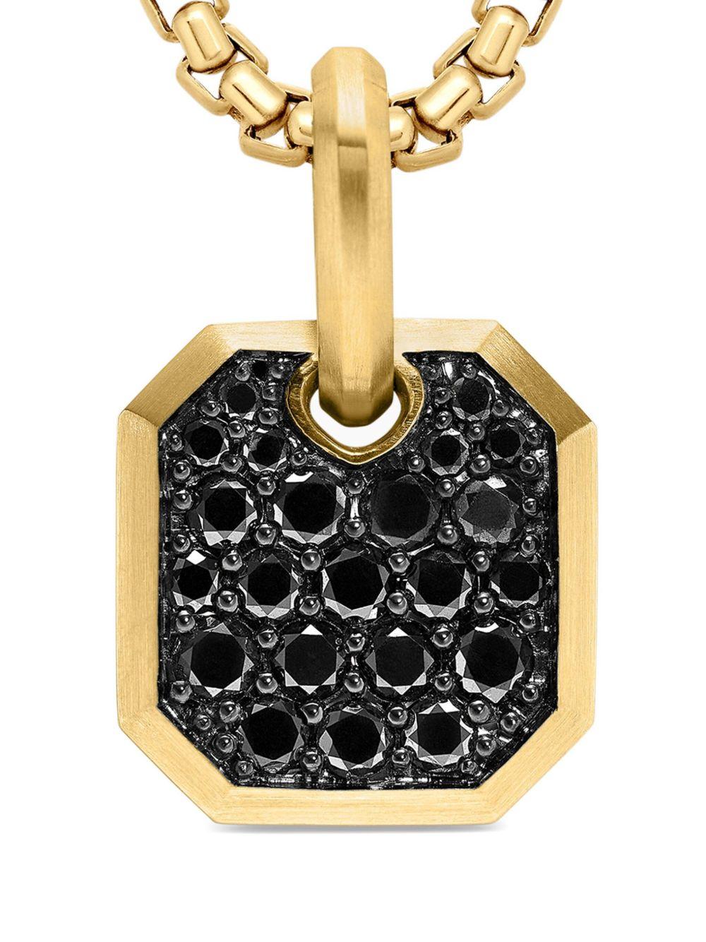 18kt yellow gold Roman diamond amulet (15mm) Product Image