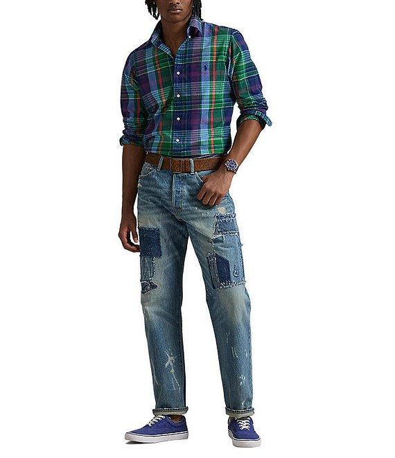 Polo Ralph Lauren Classic Fit Performance Stretch Large Plaid Madras Long Sleeve Woven Shirt Product Image