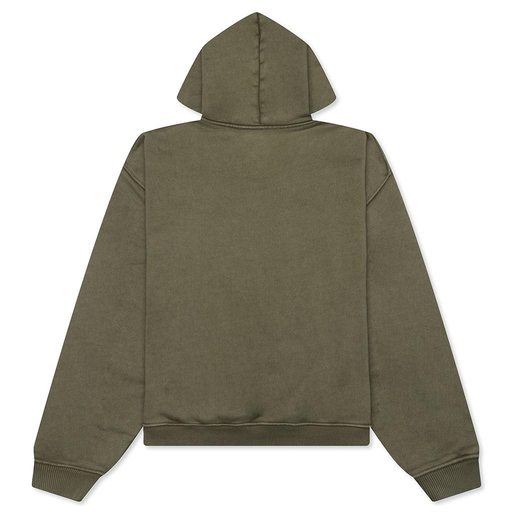 Initial Boxy Oversized Zip Through Hoodie - Black Male Product Image