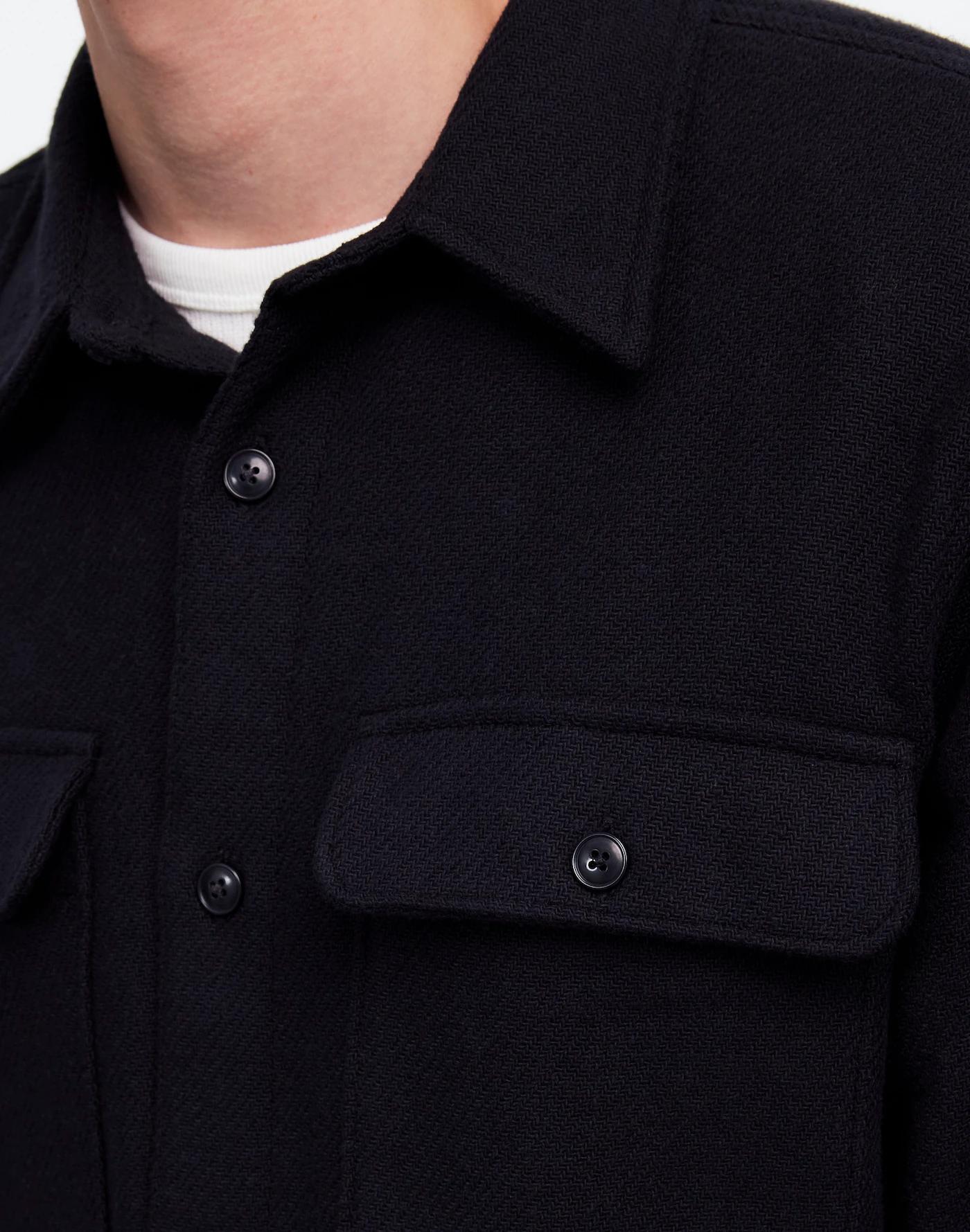 Brushed Easy Shirt-Jacket in Italian Fabric Product Image