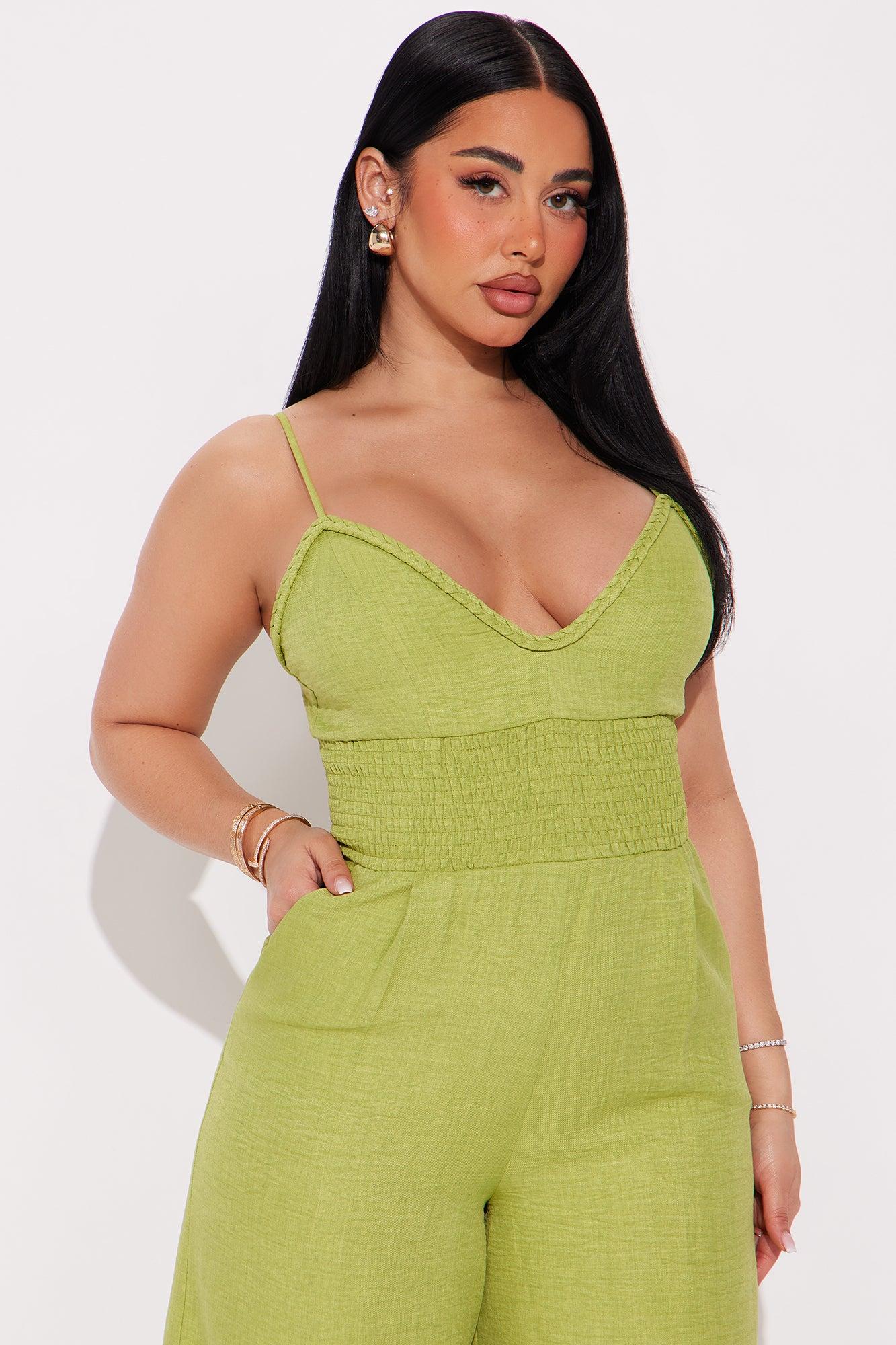 Vacay Mami Jumpsuit - Green Product Image