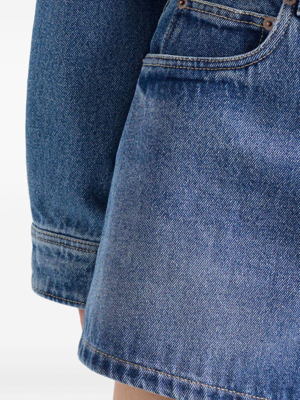 high-rise patch-pocket denim shorts Product Image