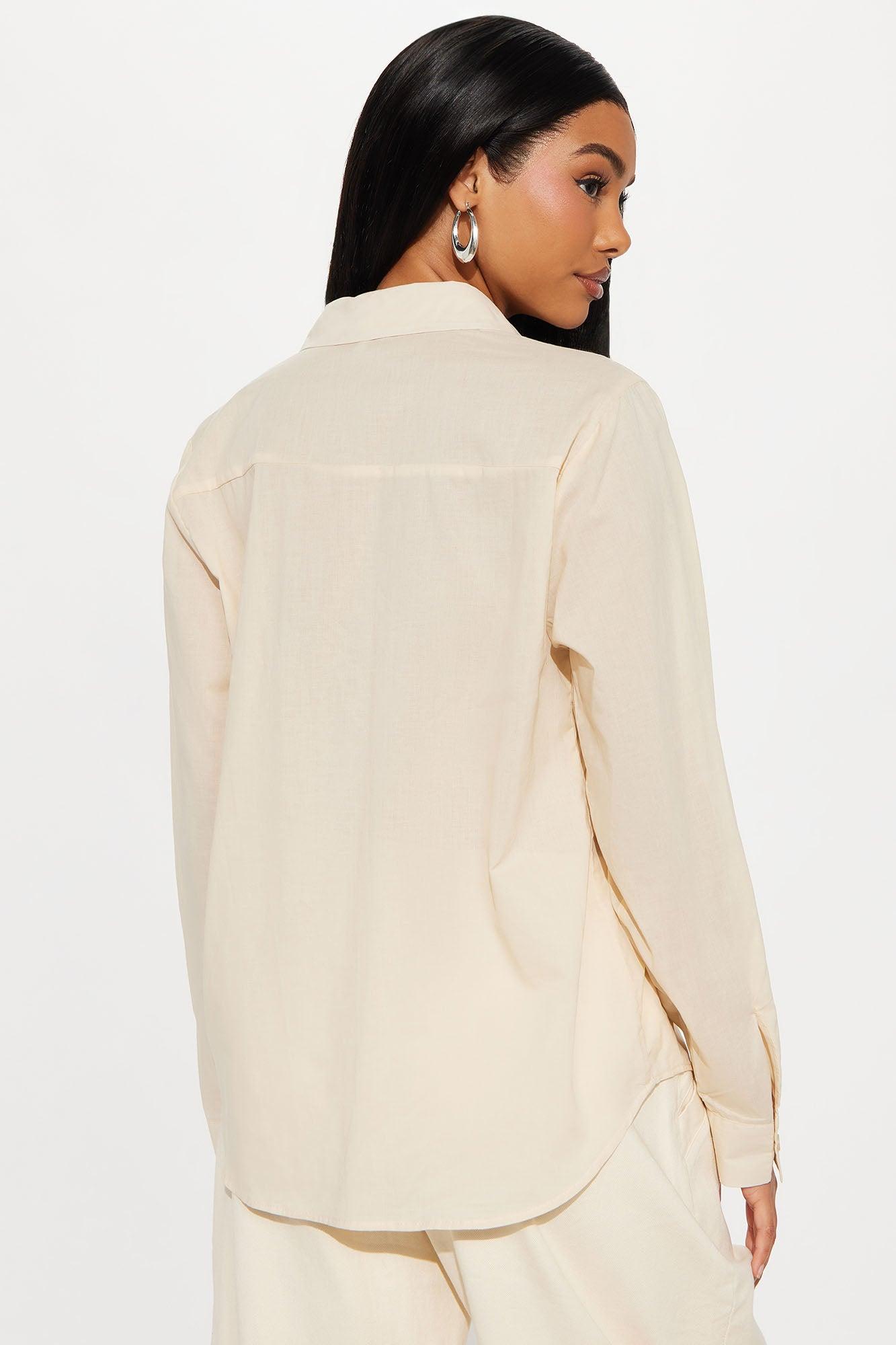 Simplicity Button Up Shirt - Taupe Product Image