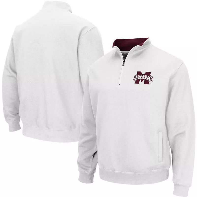 Men's Colosseum White Mississippi State Bulldogs Tortugas Logo Quarter-Zip Jacket, Size: XL, Mst White Product Image
