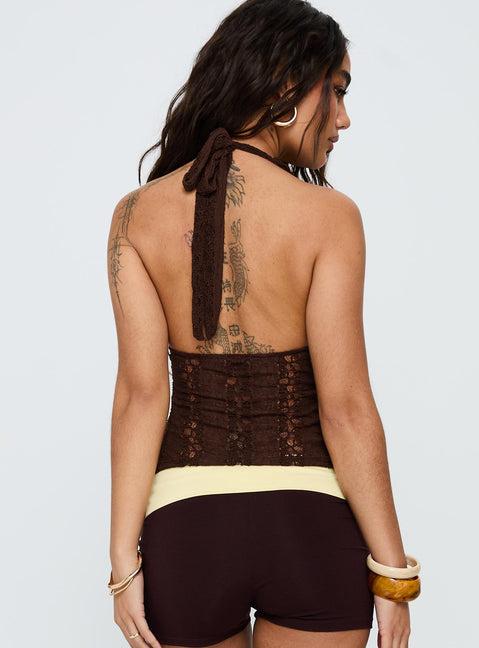 Cruizer Halter Top Chocolate Product Image