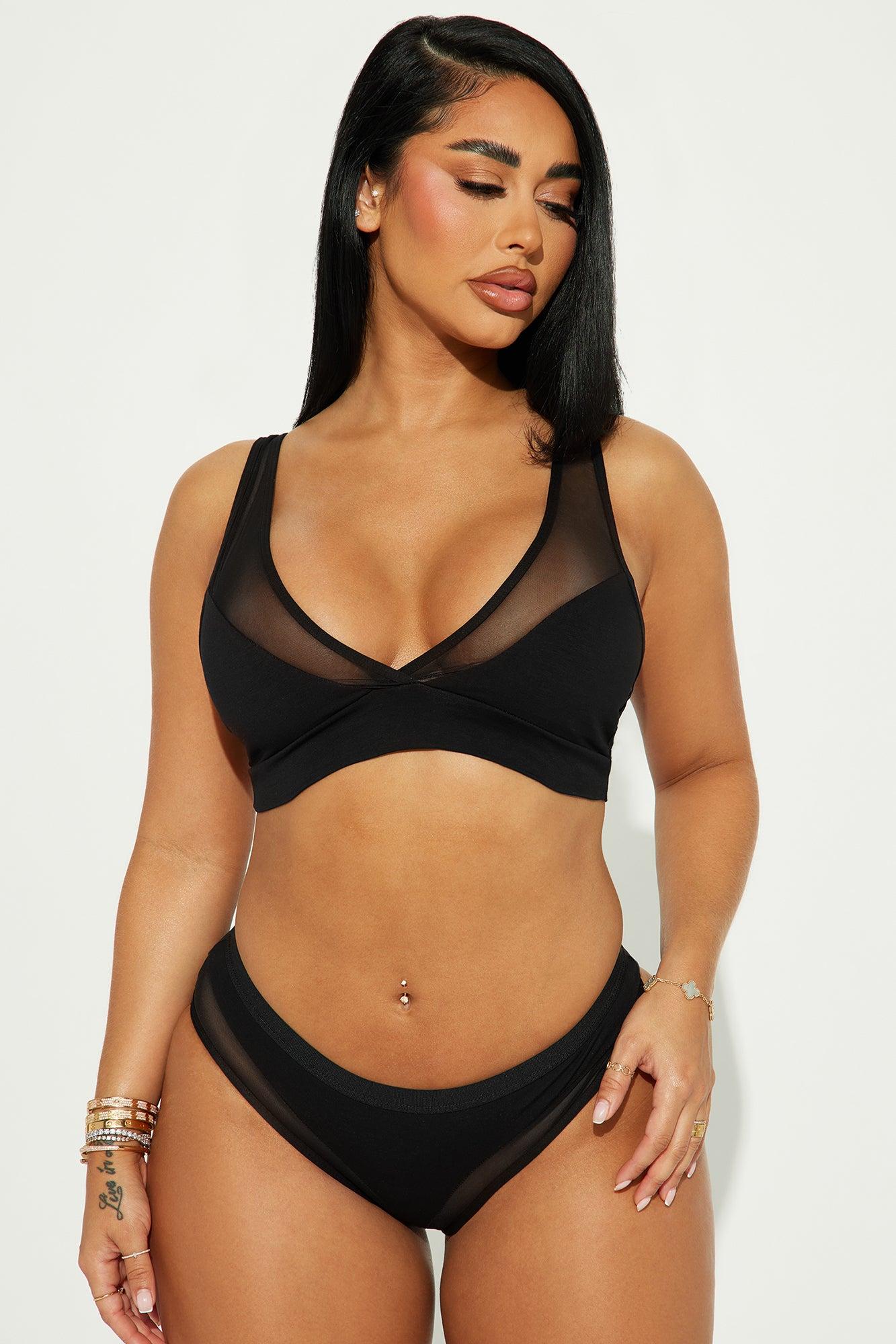 Weekend Vibe Mesh Bikini Panty - Black Product Image