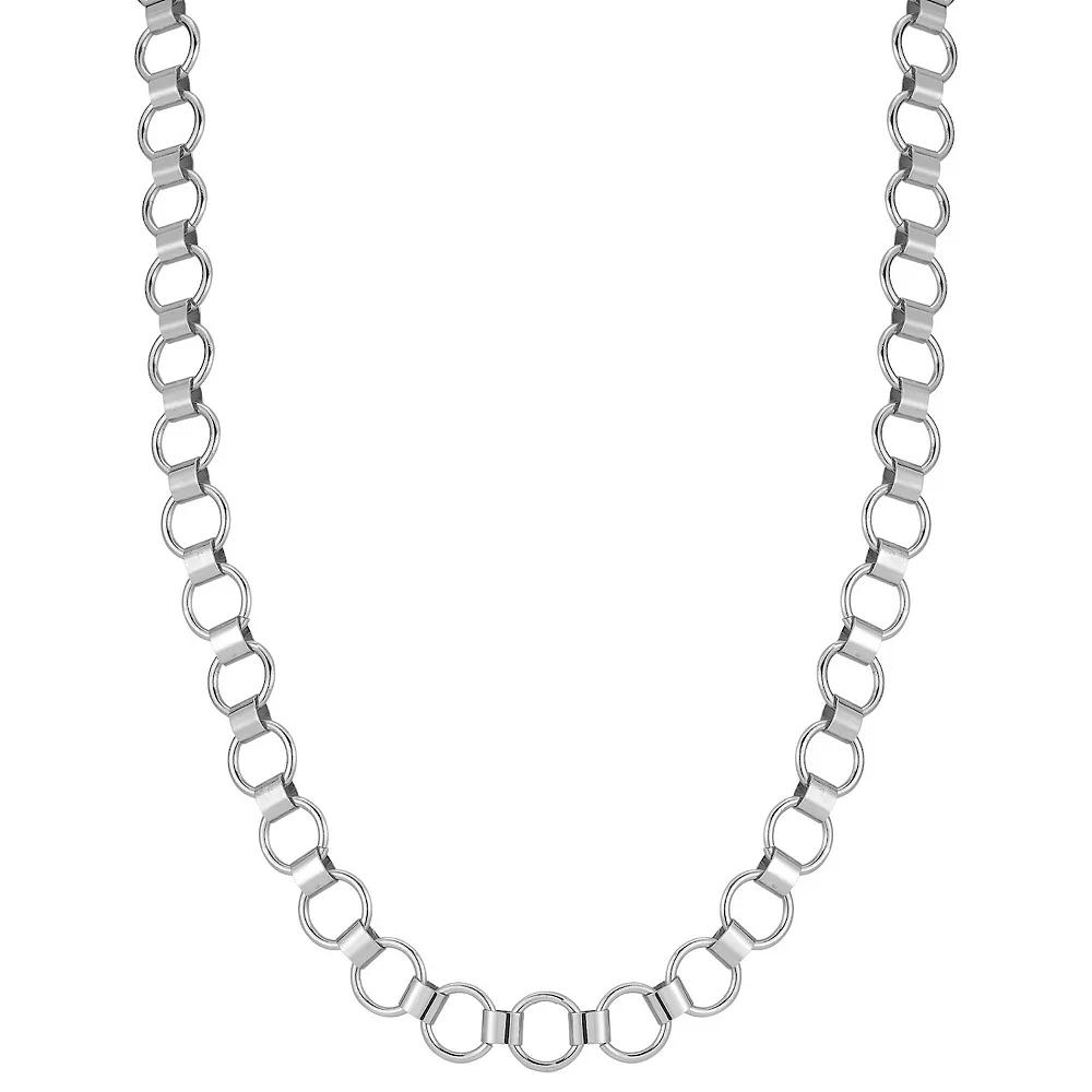 Cubic Zirconia Baguette Tennis Choker Necklace, Women's, Size: 20", Silver Tone Product Image