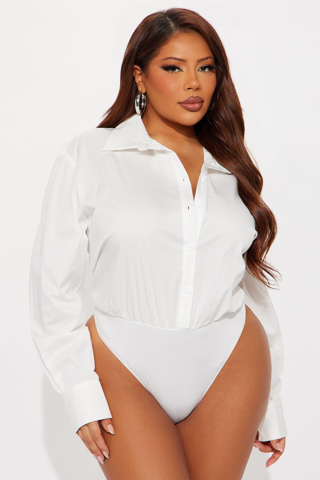 Most Loved Poplin Bodysuit - White Female Product Image