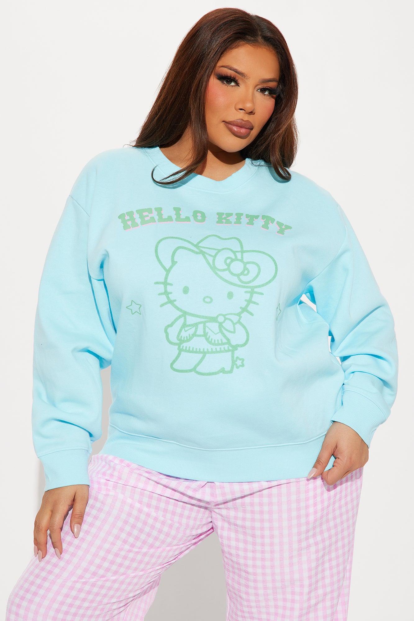 Saddle Up Hello Kitty Sweatshirt - Light Blue Product Image
