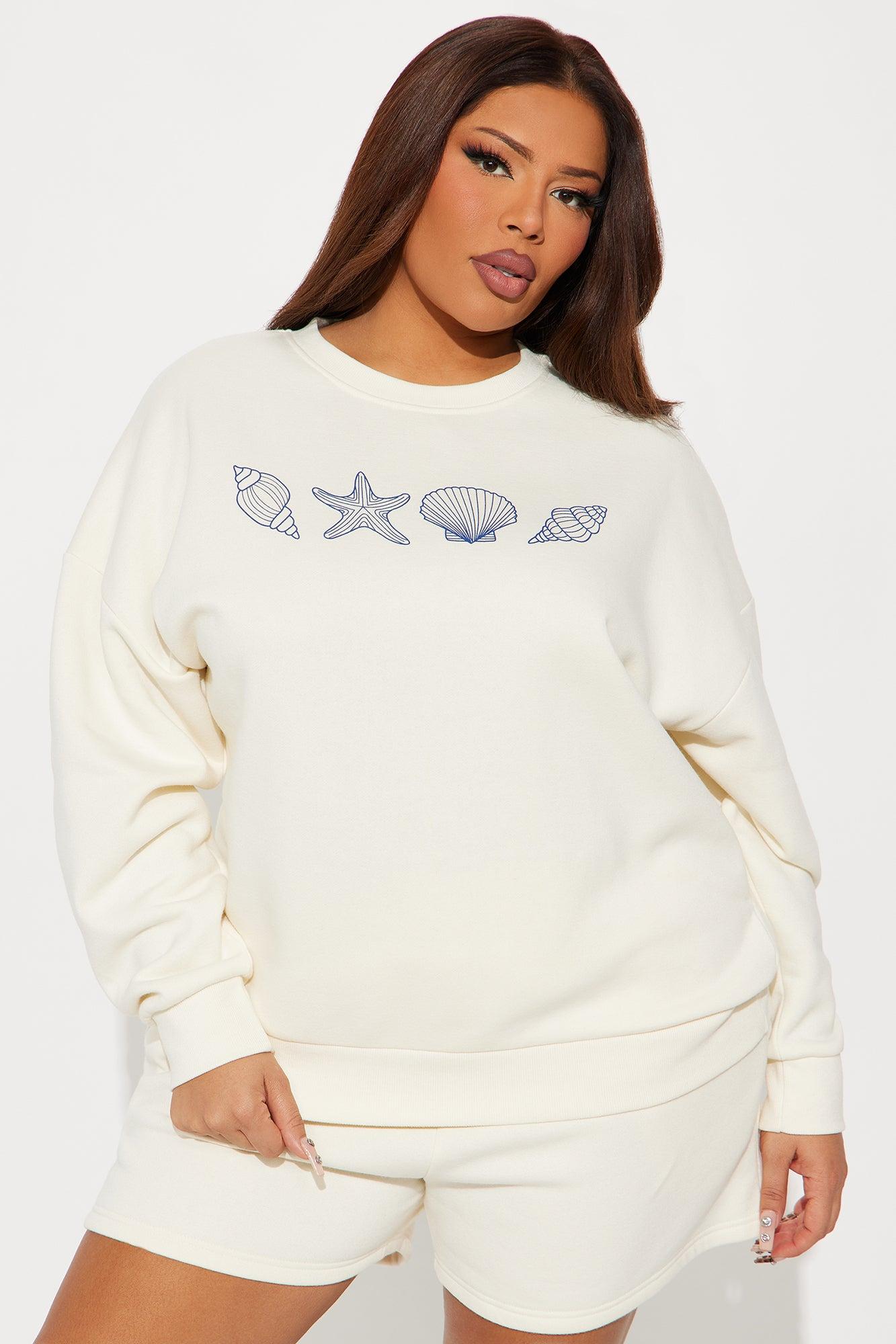 Seashell Fantasy Fleece Short Set - Ivory Product Image
