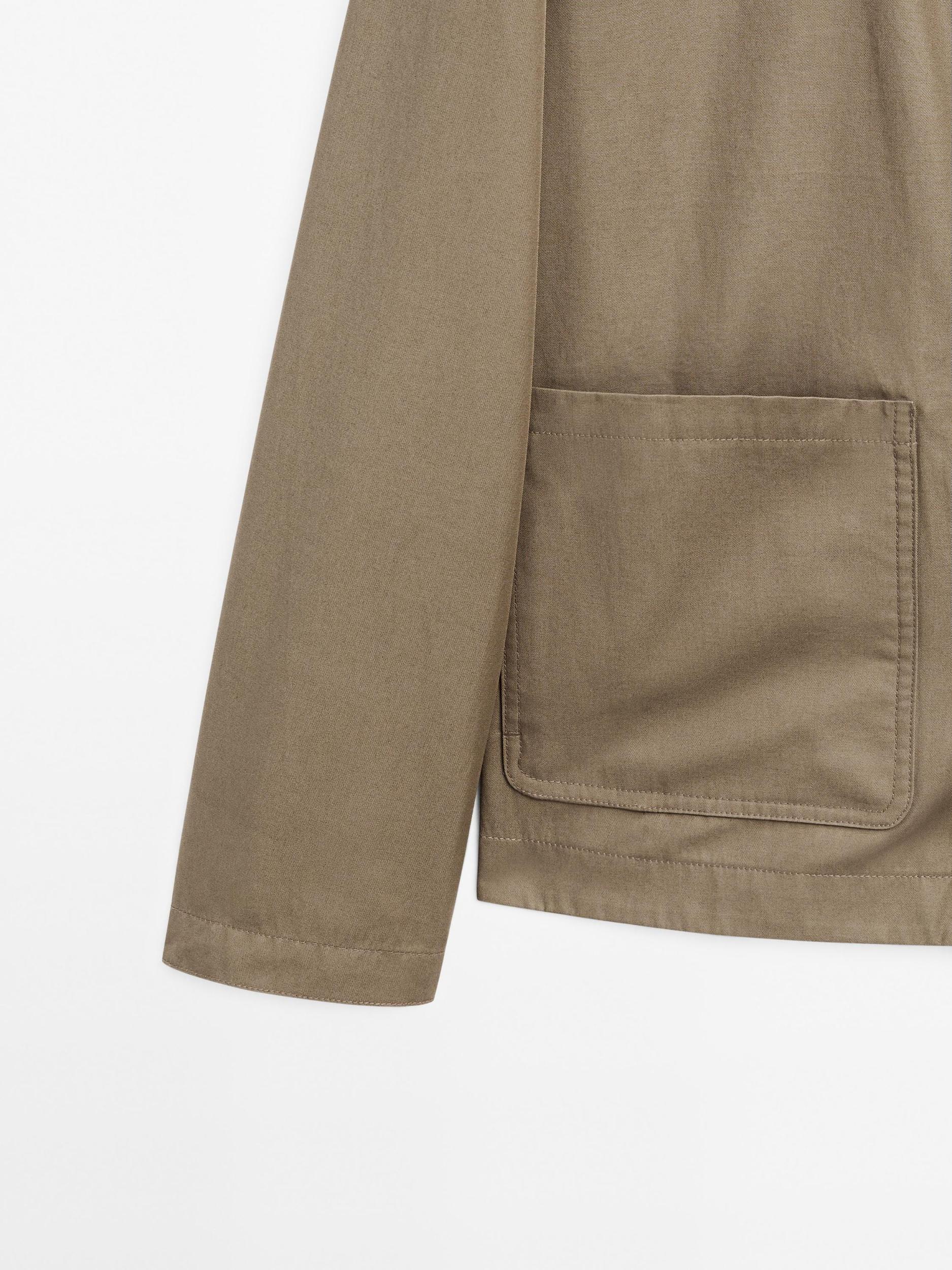 100% cotton jacket with pockets Product Image