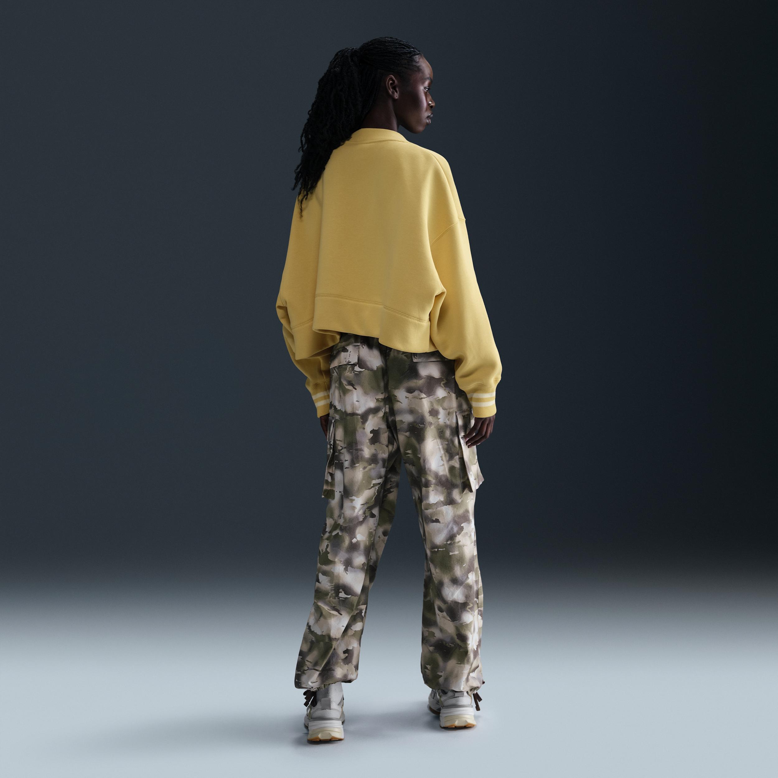 Nike Womens Nike NSW Phoenix Fleece OOS Graphic Cardigan - Womens Black Product Image