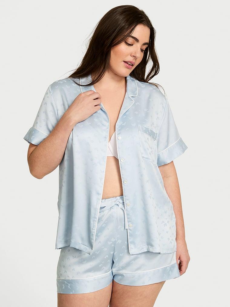 Glazed Satin Short Pajama Set Product Image