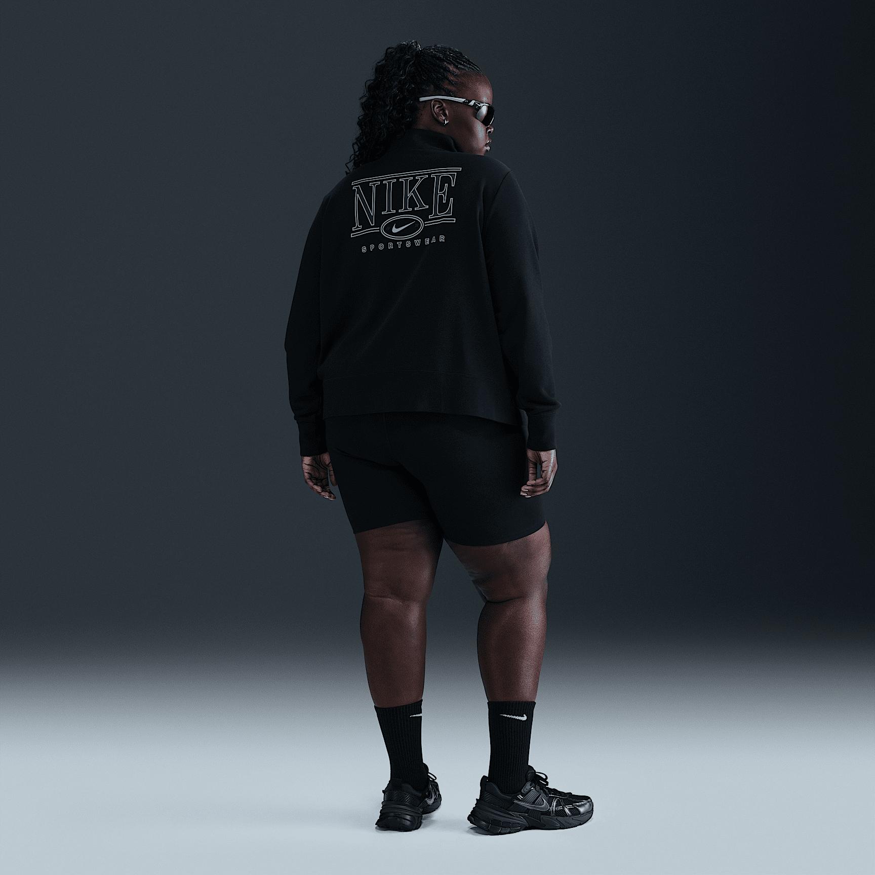 Nike Sportswear Club Fleece Women's Mock-Neck 1/2-Zip Graphic Top (Plus Size) Product Image