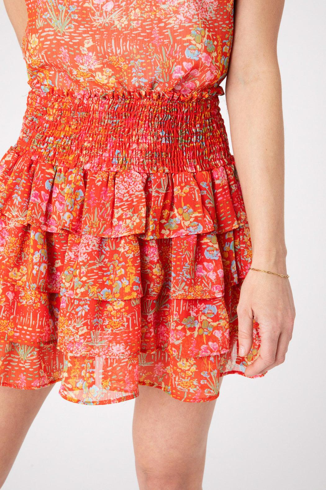 Red Ditsy Chloe Skirt Product Image